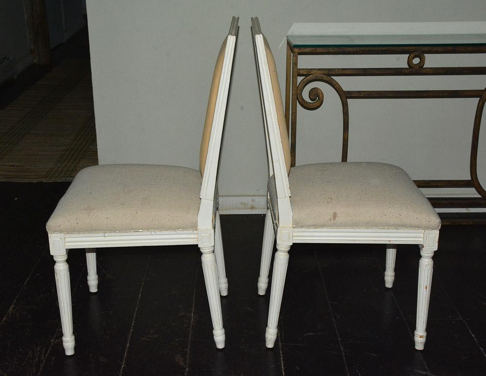 Pair of Louis XVI Style Side Chairs In Good Condition In Sheffield, MA