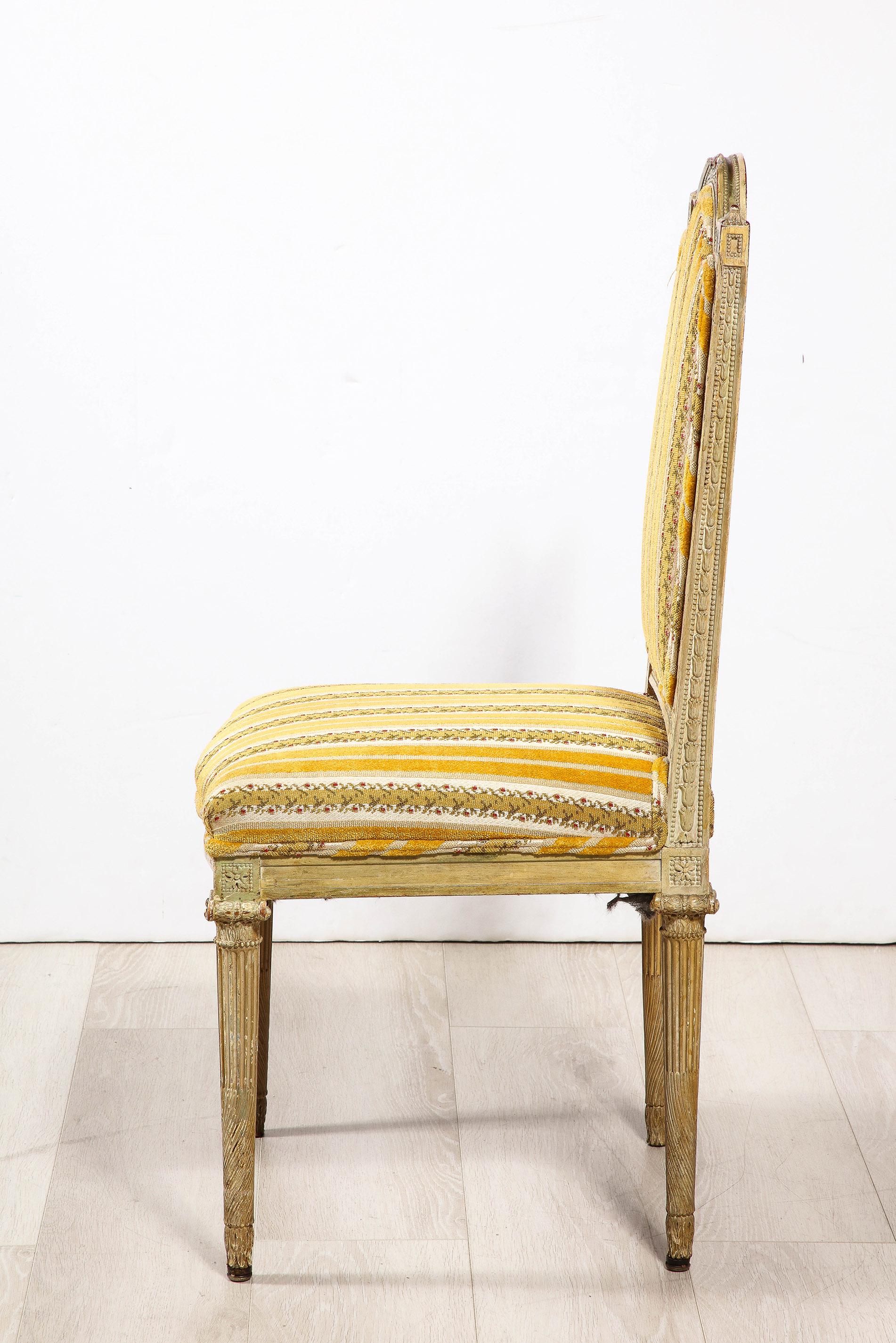 19th Century Pair of Louis XVI Style Side Chairs For Sale