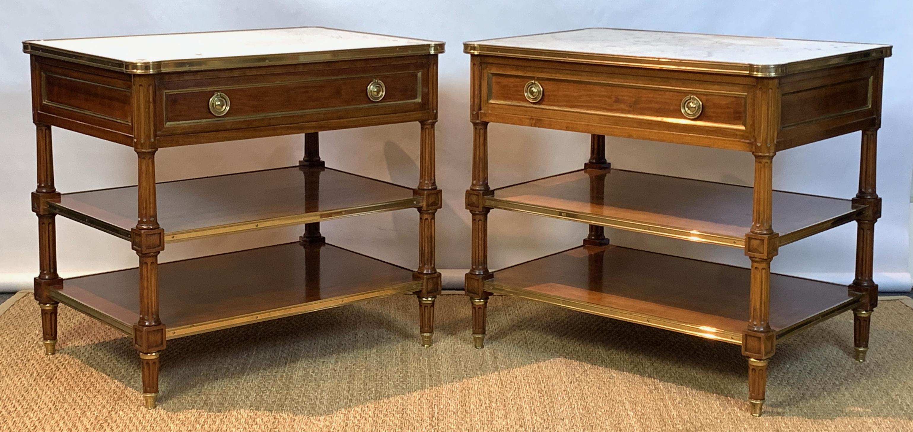 Louis XIV Pair of Louis XVI Style Side Tables