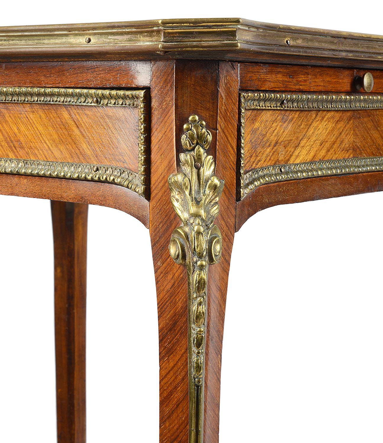 Ormolu Pair of Louis XVI Style Side Tables