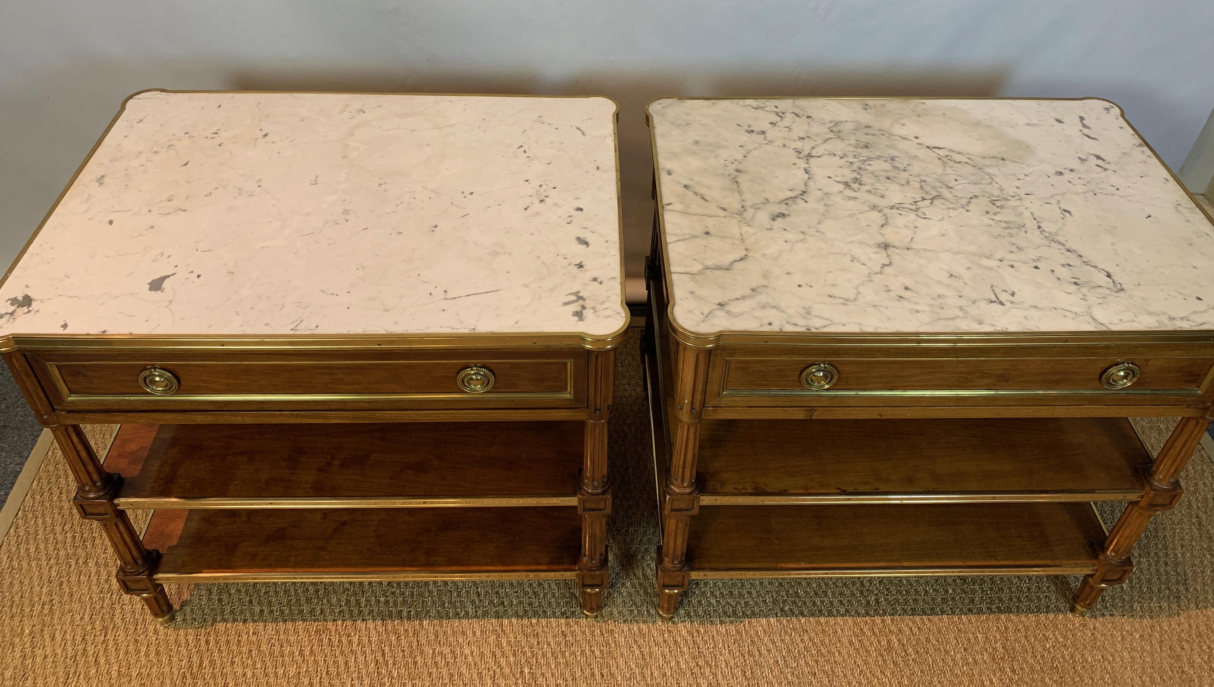 Mid-20th Century Pair of Louis XVI Style Side Tables