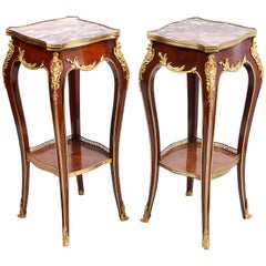 Antique Pair of Louis XVI Style Side Tables