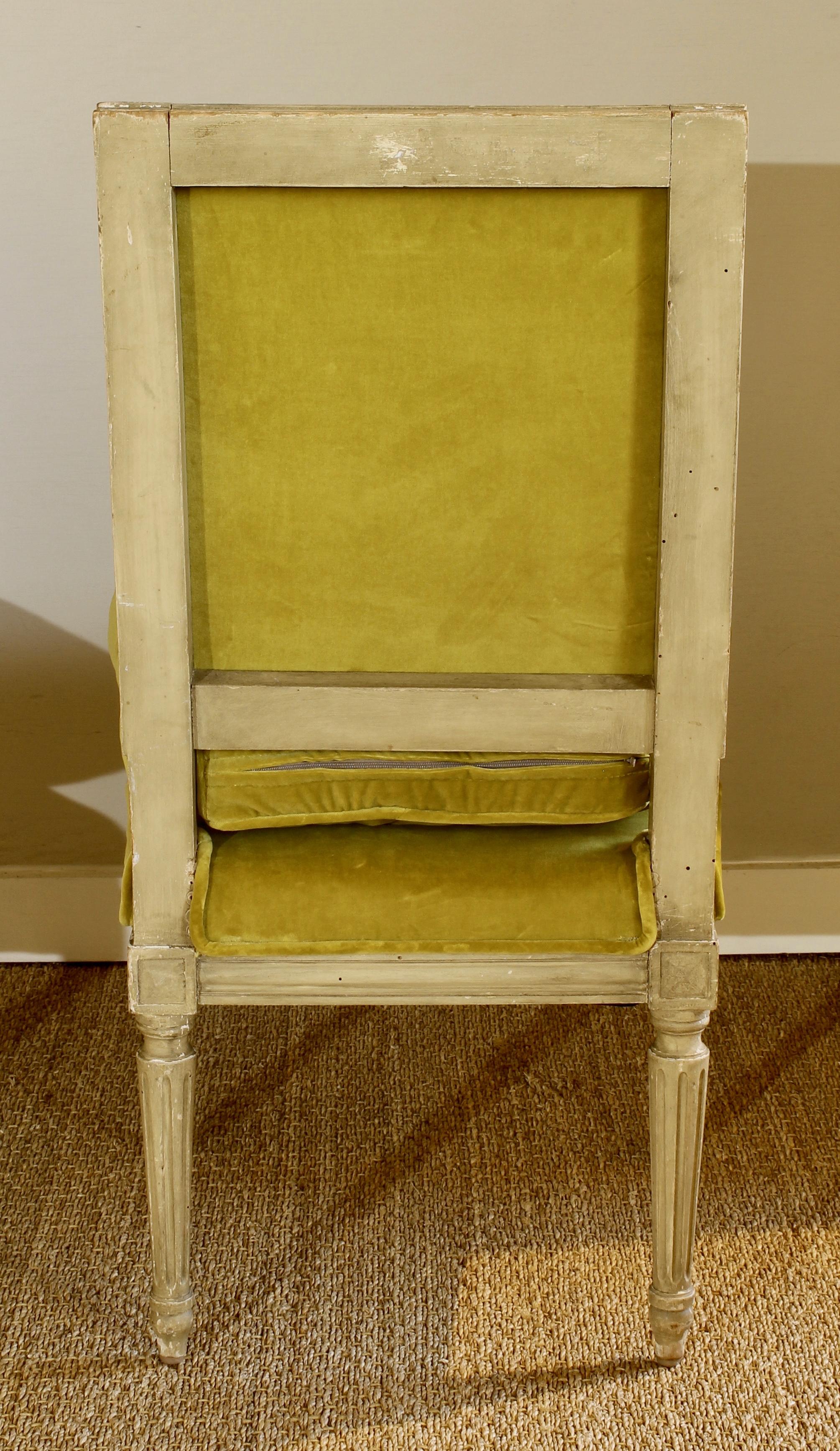 Pair of Louis XVI Style Slipper Chairs 5