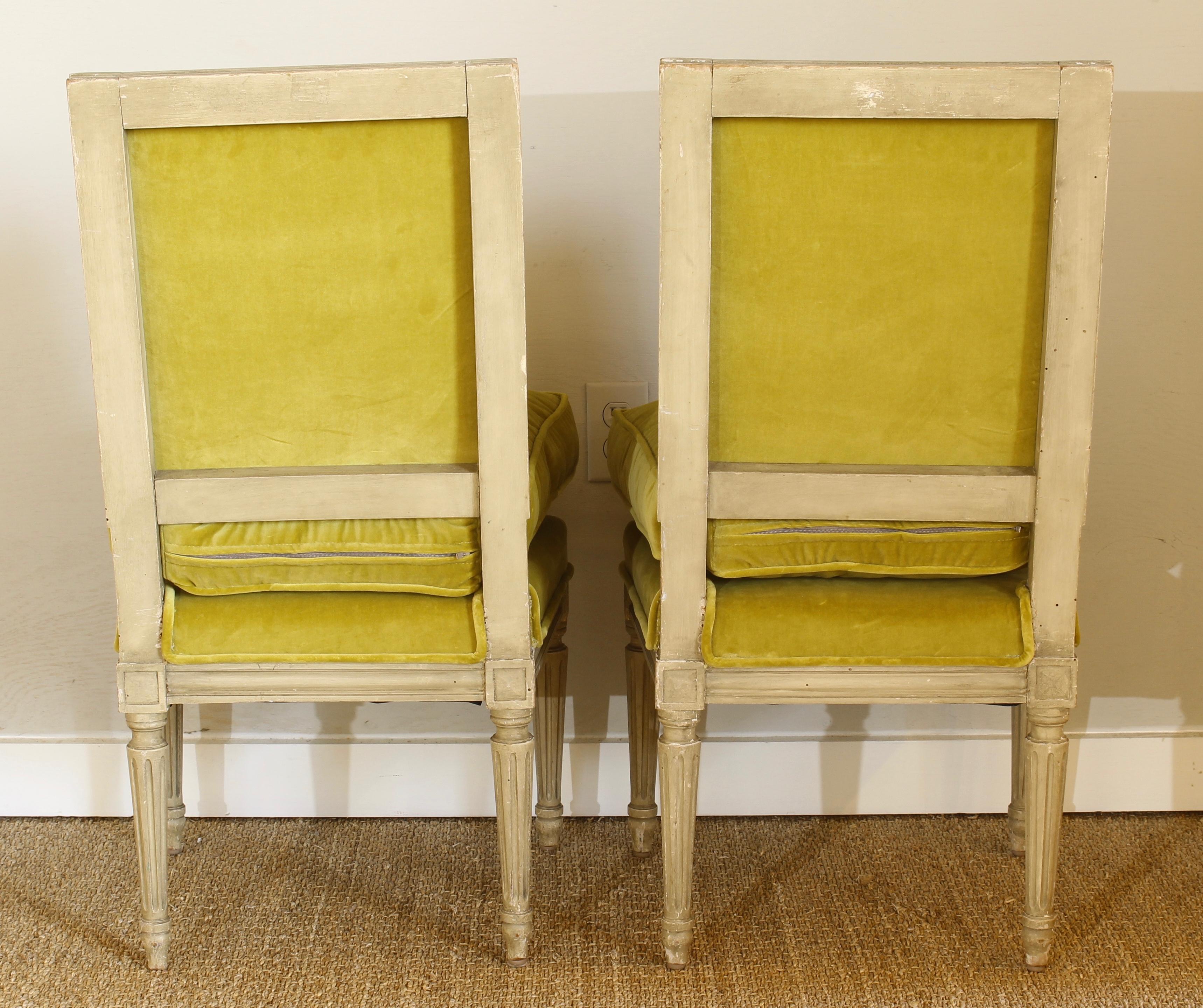 Pair of Louis XVI Style Slipper Chairs 1