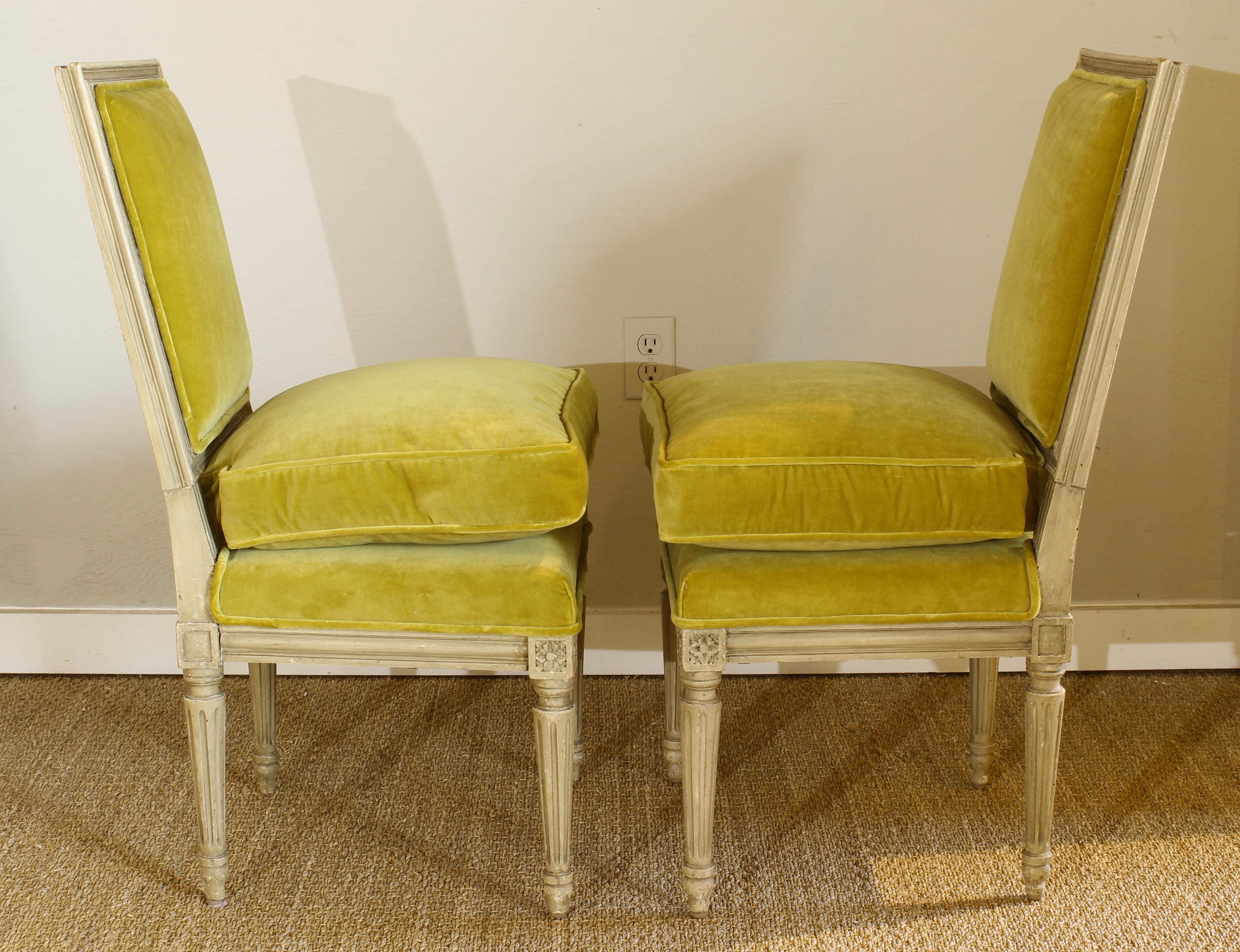 Pair of Louis XVI Style Slipper Chairs 2