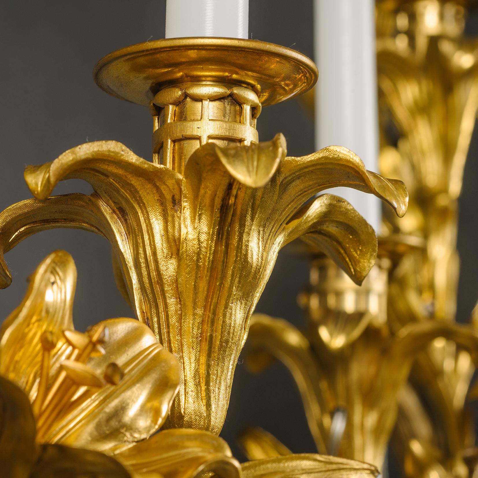 Pair Of Louis XVI Style Three-Light Vase Candelabra For Sale 1