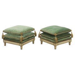 Pair Of Louis XVI Style Upholstered Stools