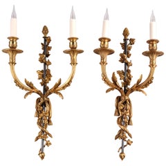 Pair of Louis XVI Style Wall-Lights Attributed to H. Vian, France, Circa 1880