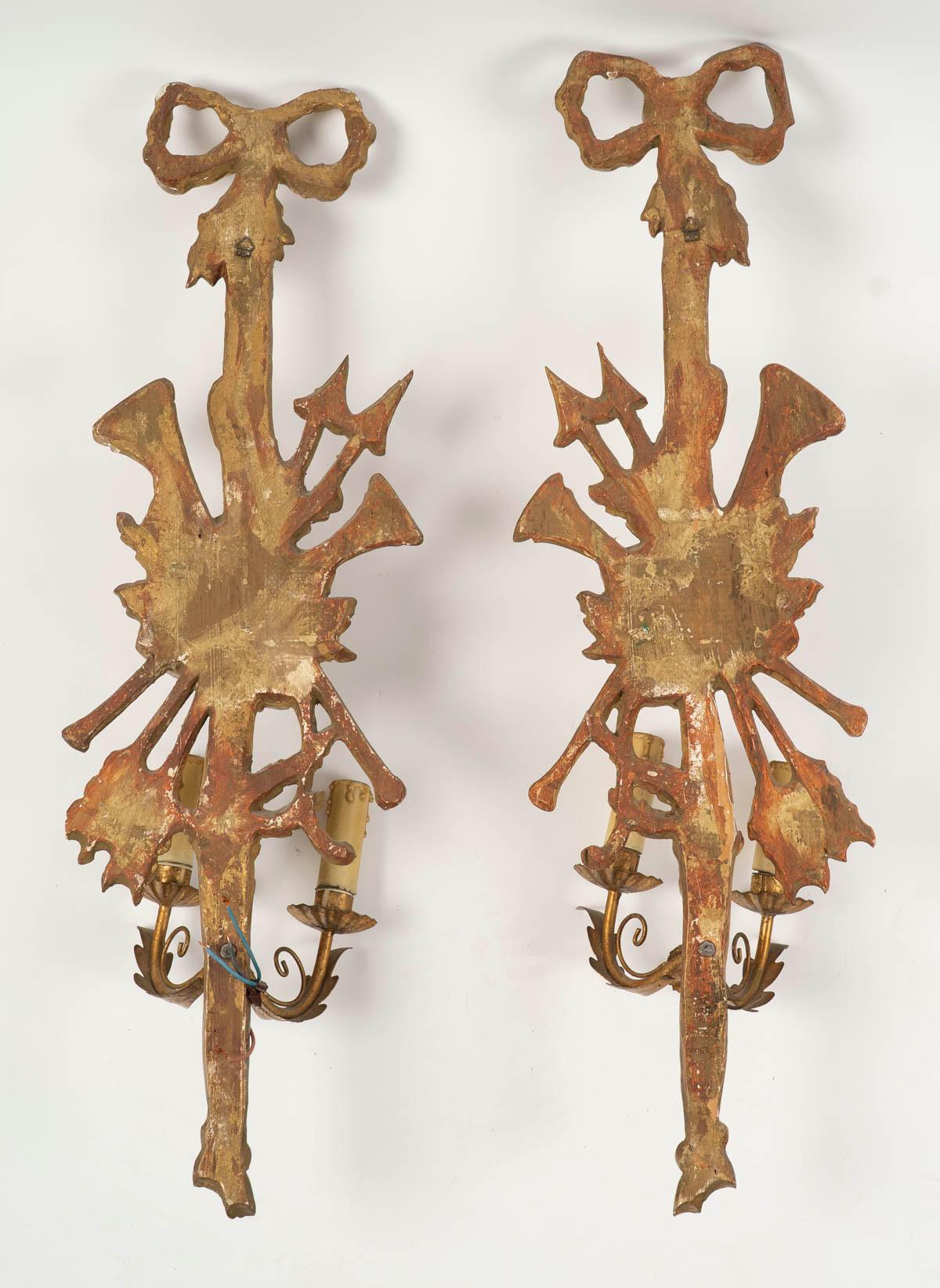 Pareja de apliques de pared estilo Luis XVI, principios del siglo XX, estilo Napoleón III. en venta 4