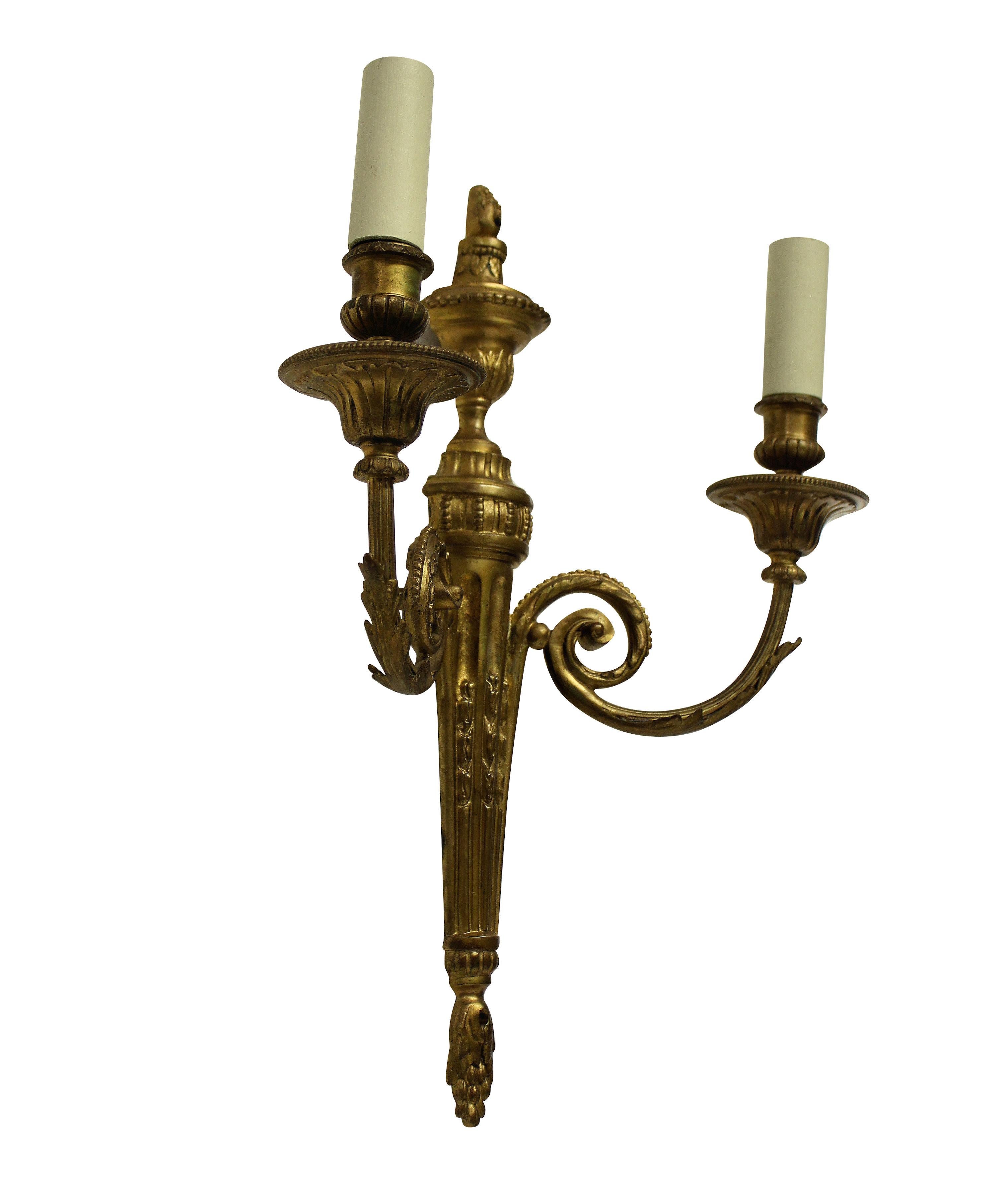 French Pair of Louis XVI Style Wall Sconces