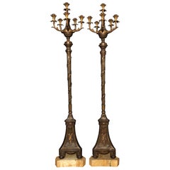 Used Pair of Louis XVI Style Floor Torchieres