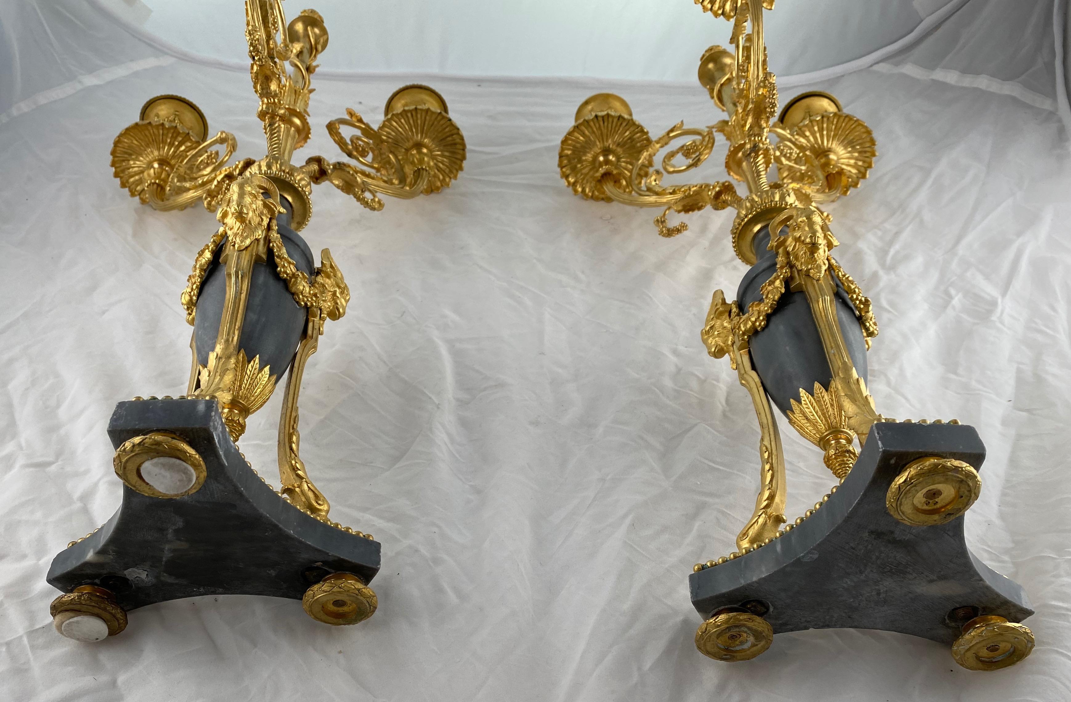 Bronze Pair of Louix XVl Style Candelabra, 19th C