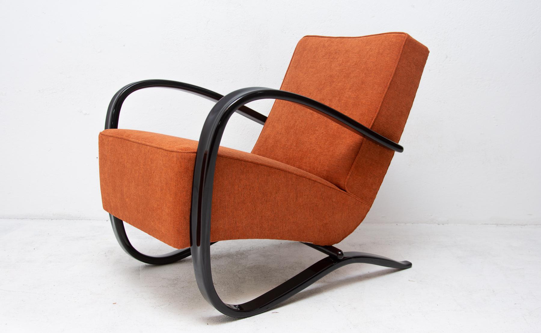Pair of Lounge Armchairs H-269 by Jindřich Halabala for UP Závody, 1930s 3