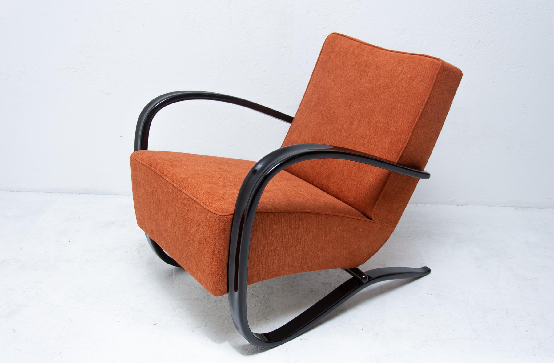 Pair of Lounge Armchairs H-269 by Jindřich Halabala for UP Závody, 1930s 4