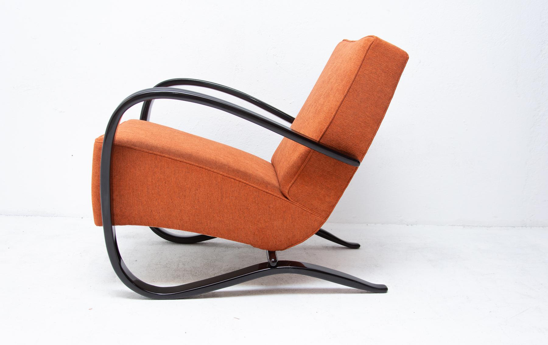 Pair of Lounge Armchairs H-269 by Jindřich Halabala for UP Závody, 1930s 7