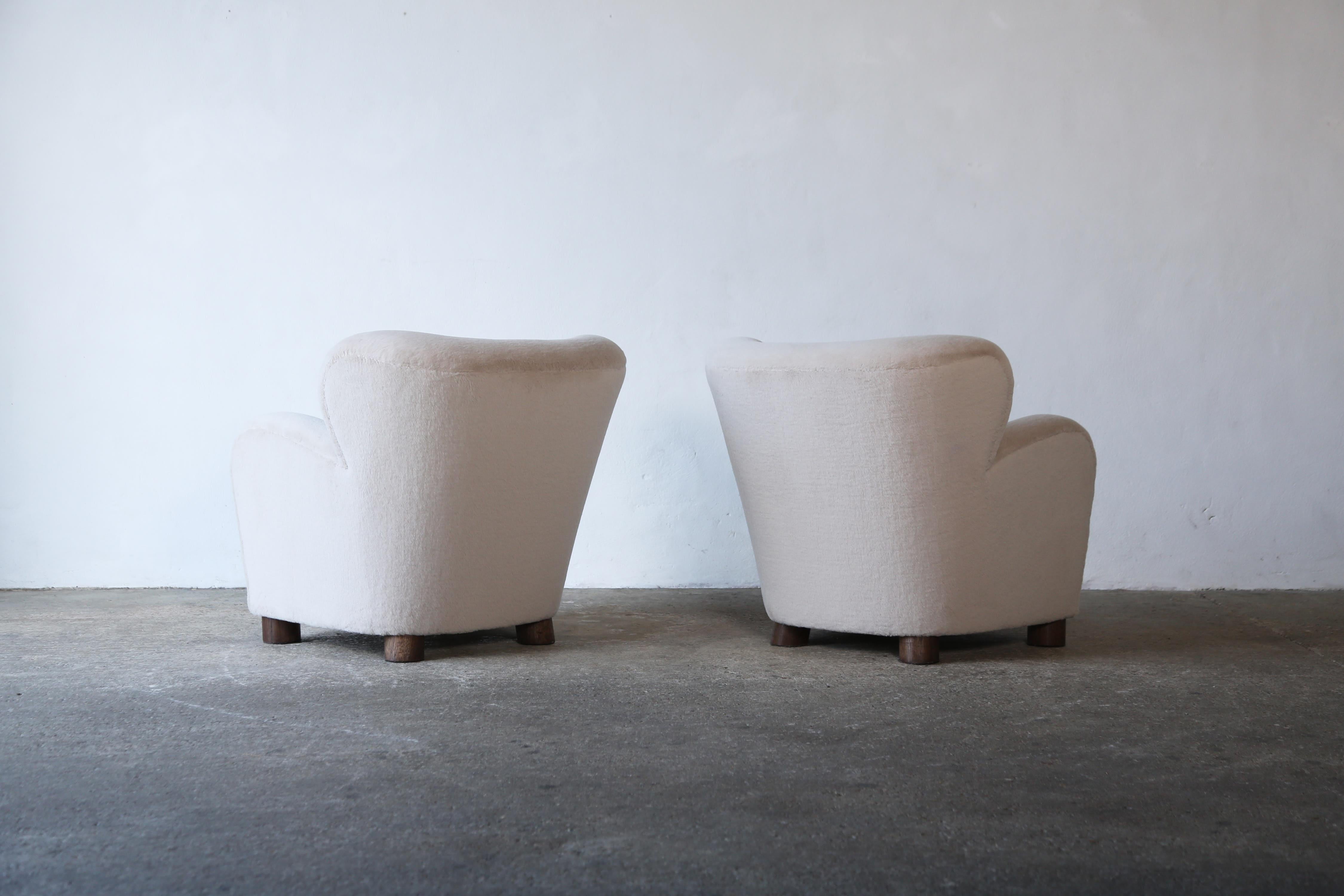 Paar Loungesessel, gepolstert mit reinem Alpaka im Angebot 4