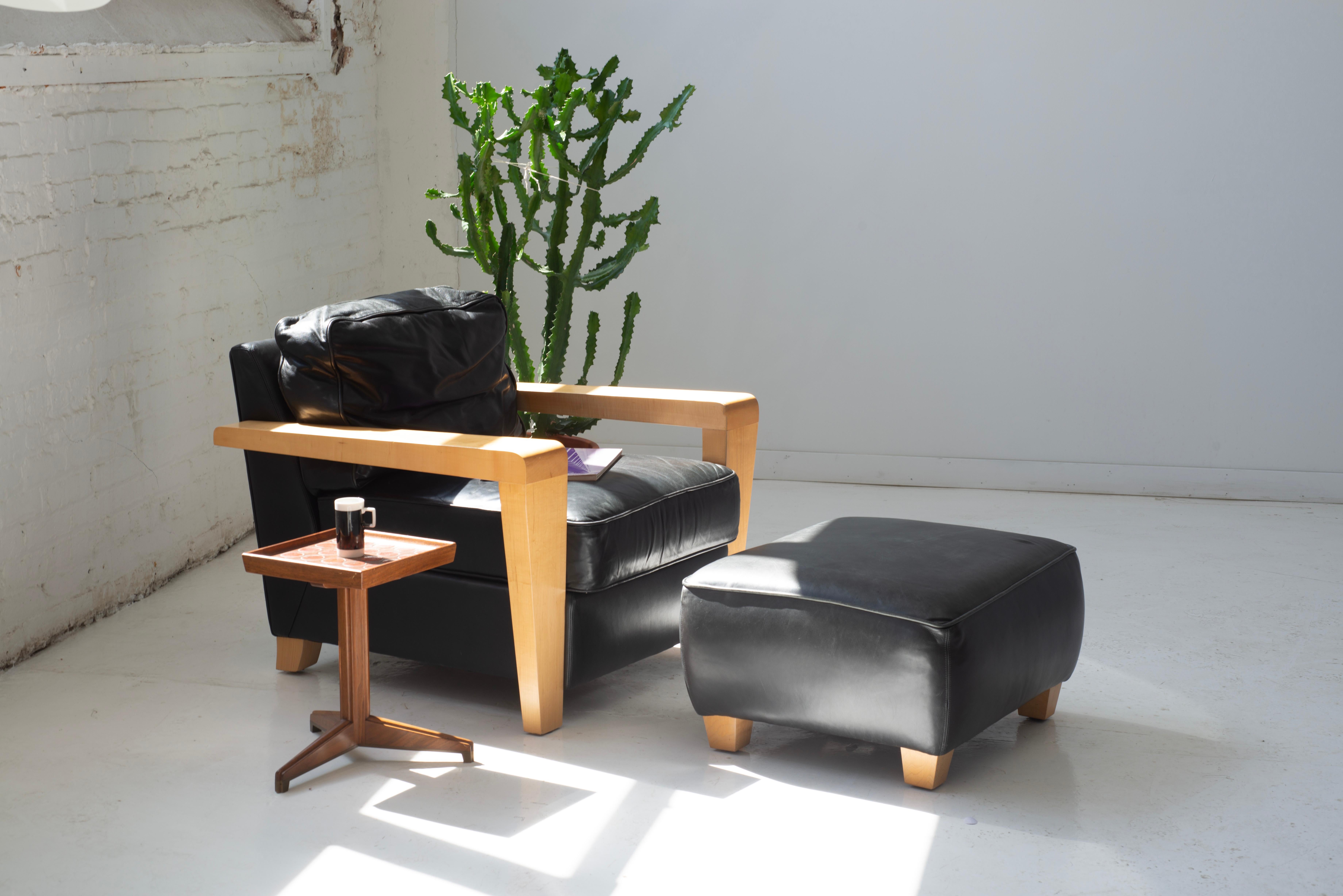 Paire de fauteuils de salon et d'ottomans conçus pour Thayer Coggin en vente 6