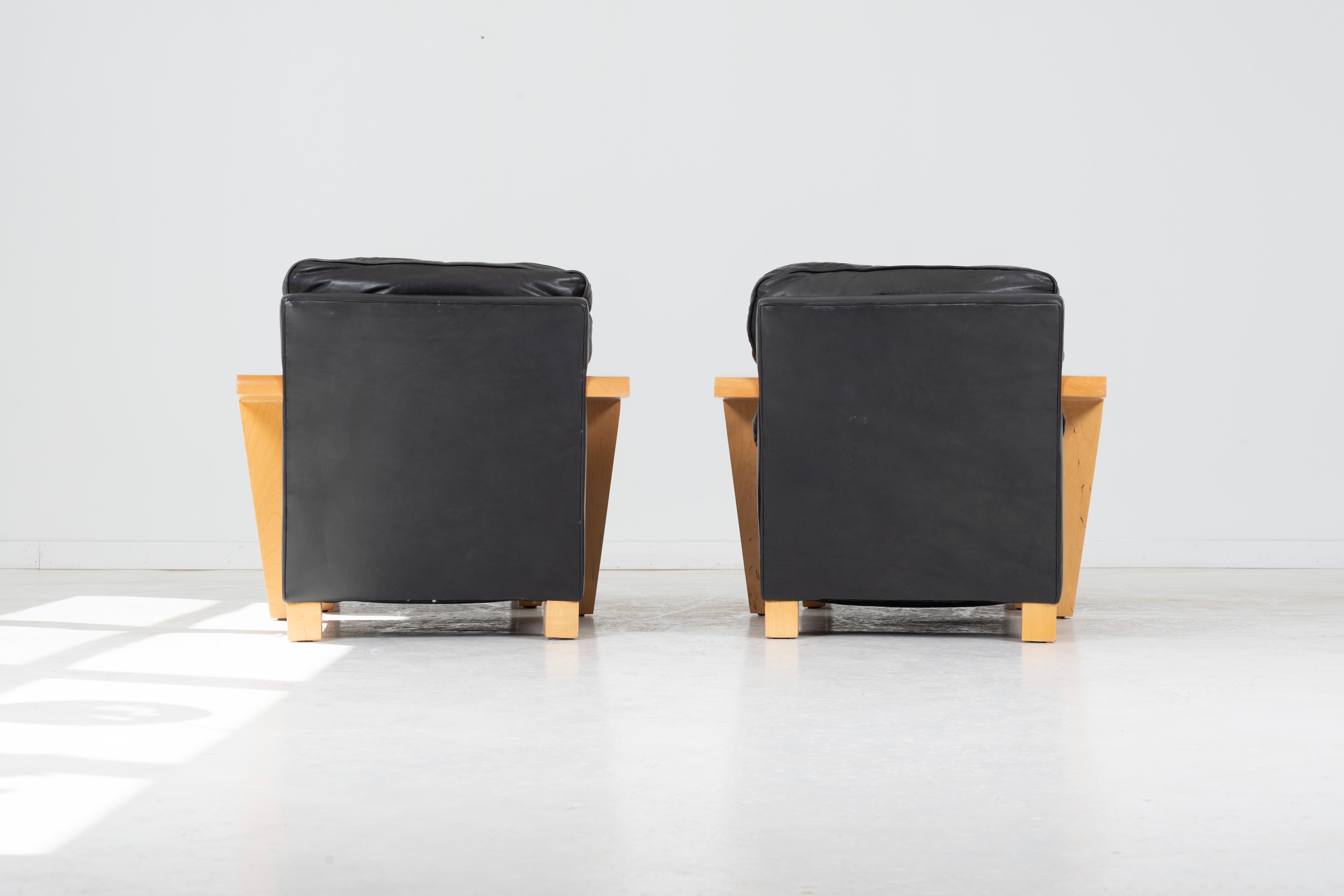 Paire de fauteuils de salon et d'ottomans conçus pour Thayer Coggin en vente 1