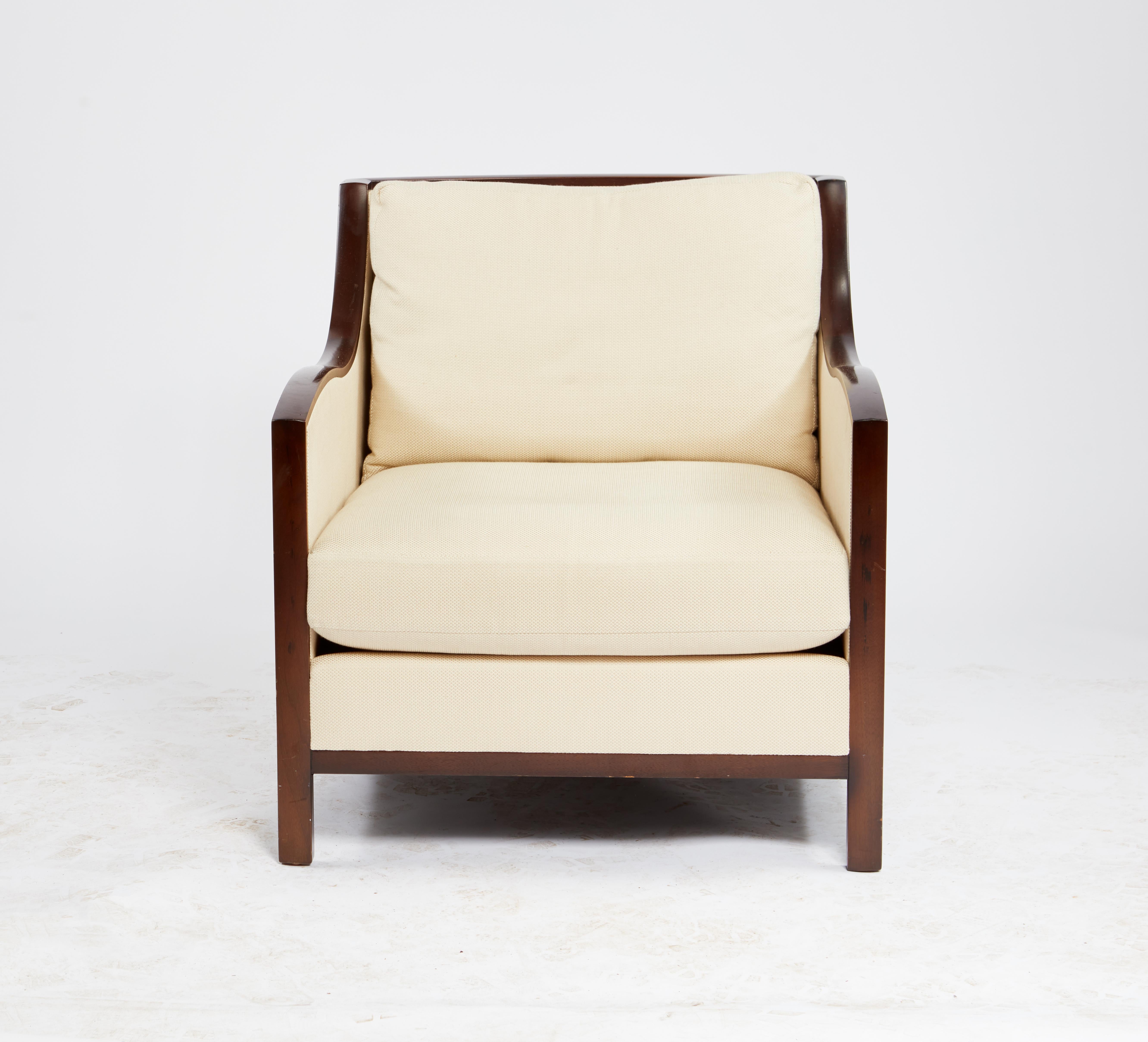 Beech Pair of Lounge Chair, by John Hutton for Holly Hunt For Sale