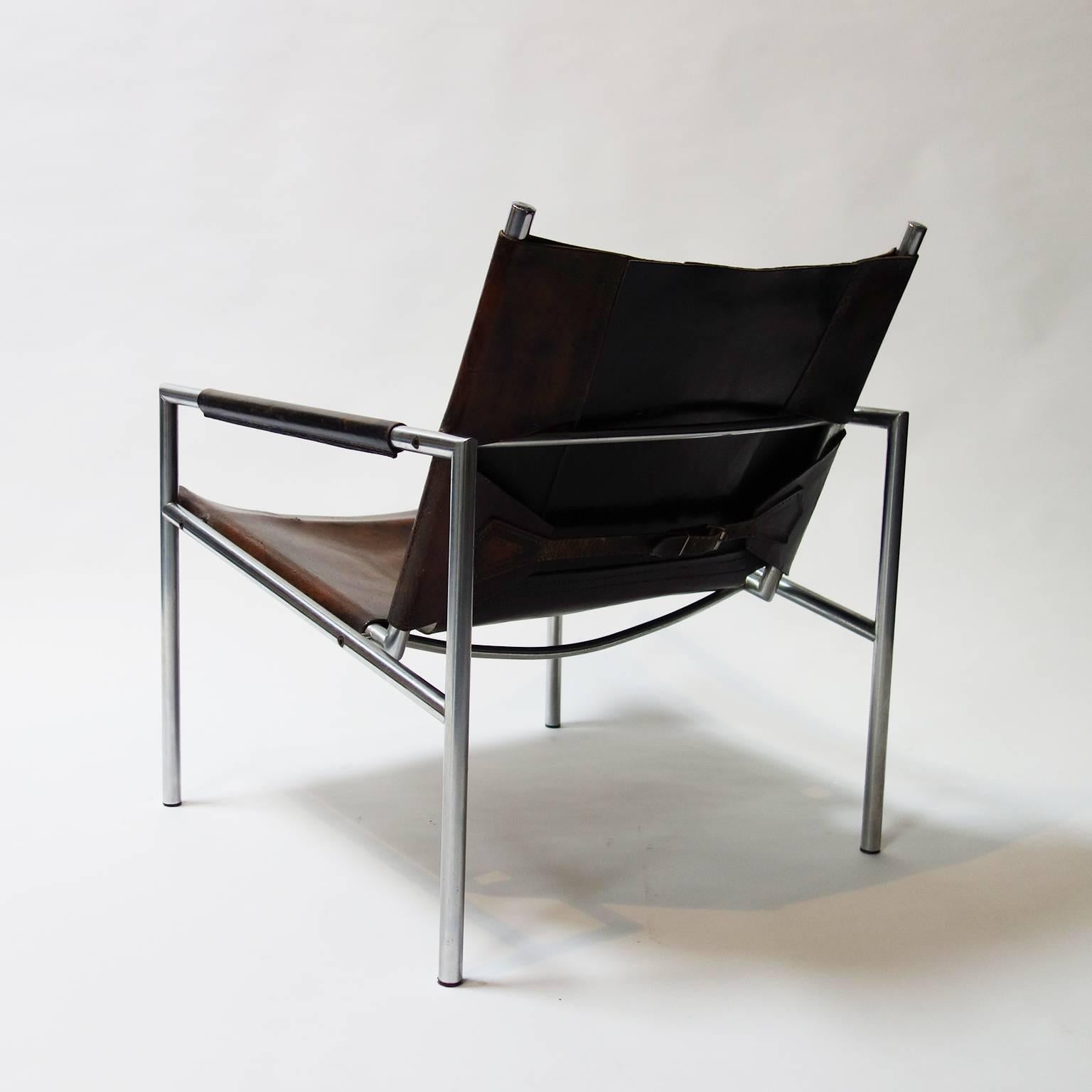 Brushed Pair of Lounge Chair Model 'SZ02' by Martin Visser for 't Spectrum Bergeijk