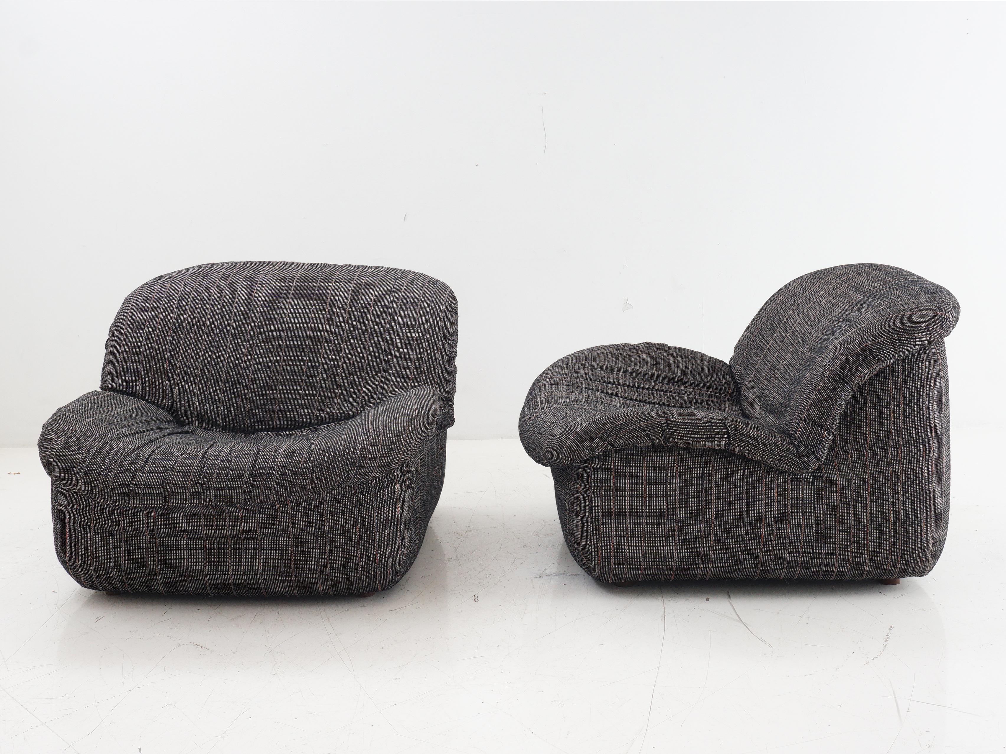 Post-Modern Pair of Lounge Chairs, 1990s