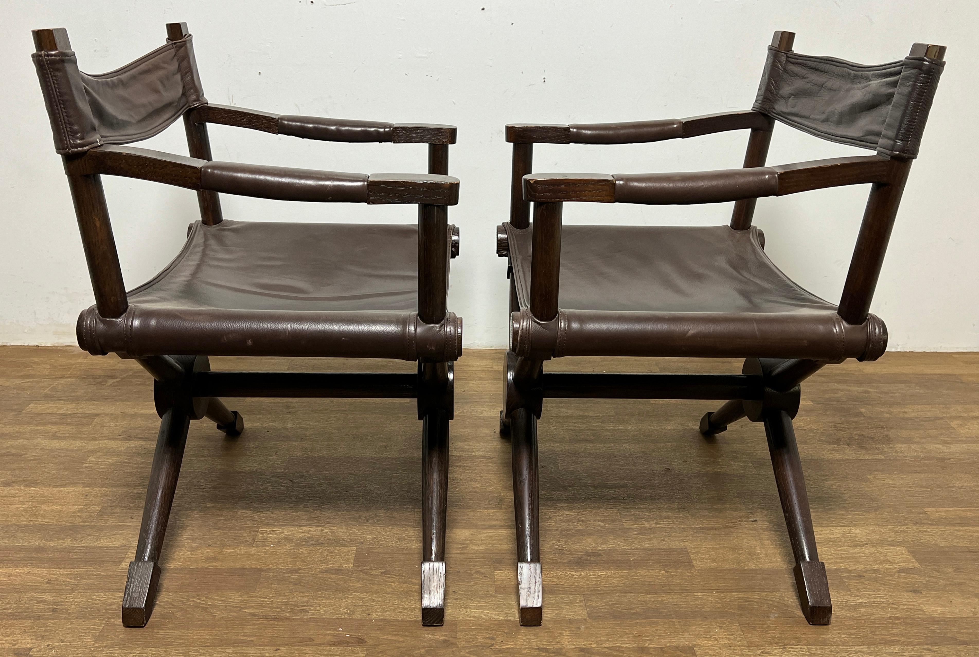 20ième siècle Paire de chaises longues d'après les chaises Rodo de Paul Rodocanachi pour Jean-Michel Frank en vente