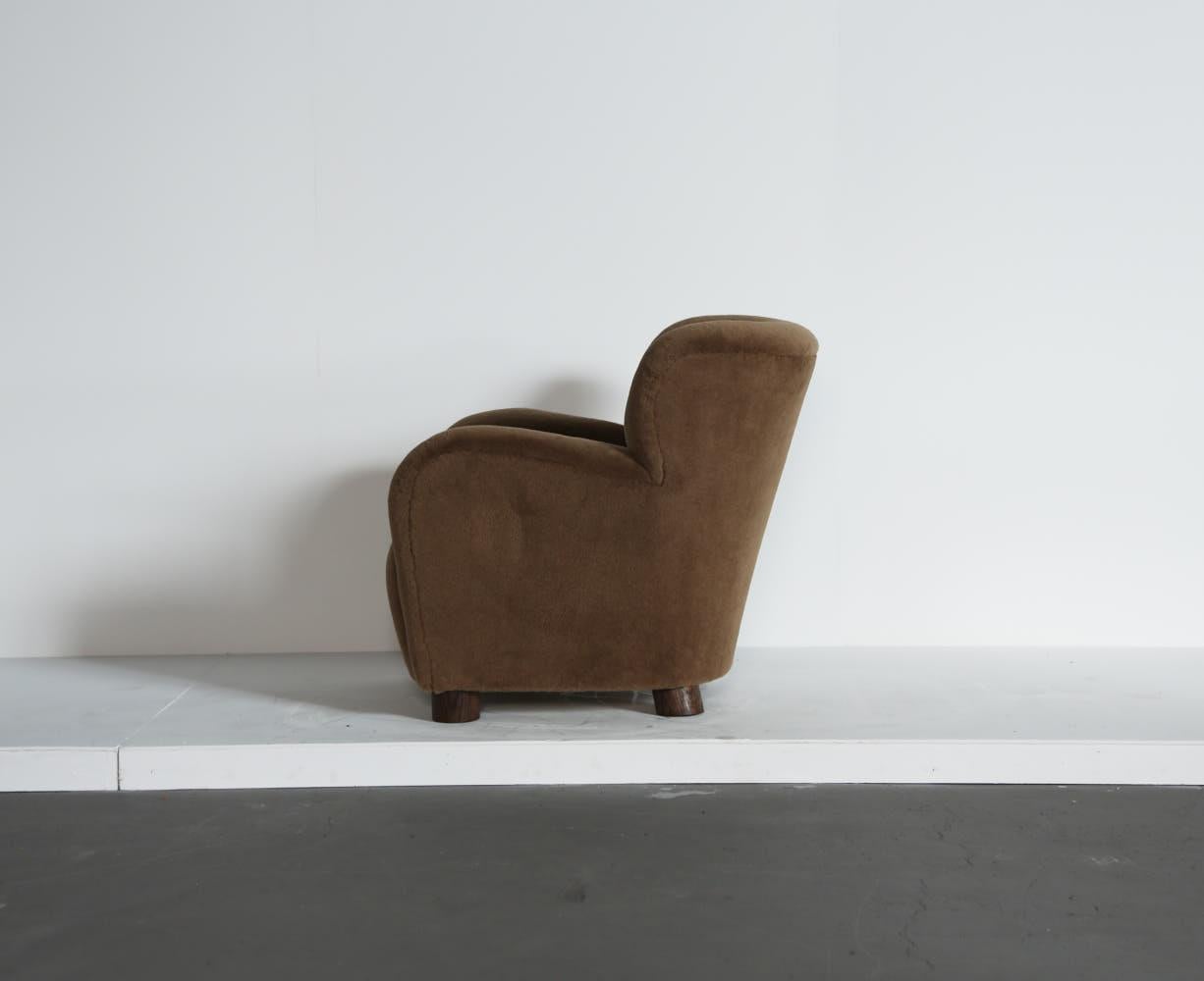 Paar Loungesessel / Sessel, gepolstert mit reinem Alpaka im Angebot 5
