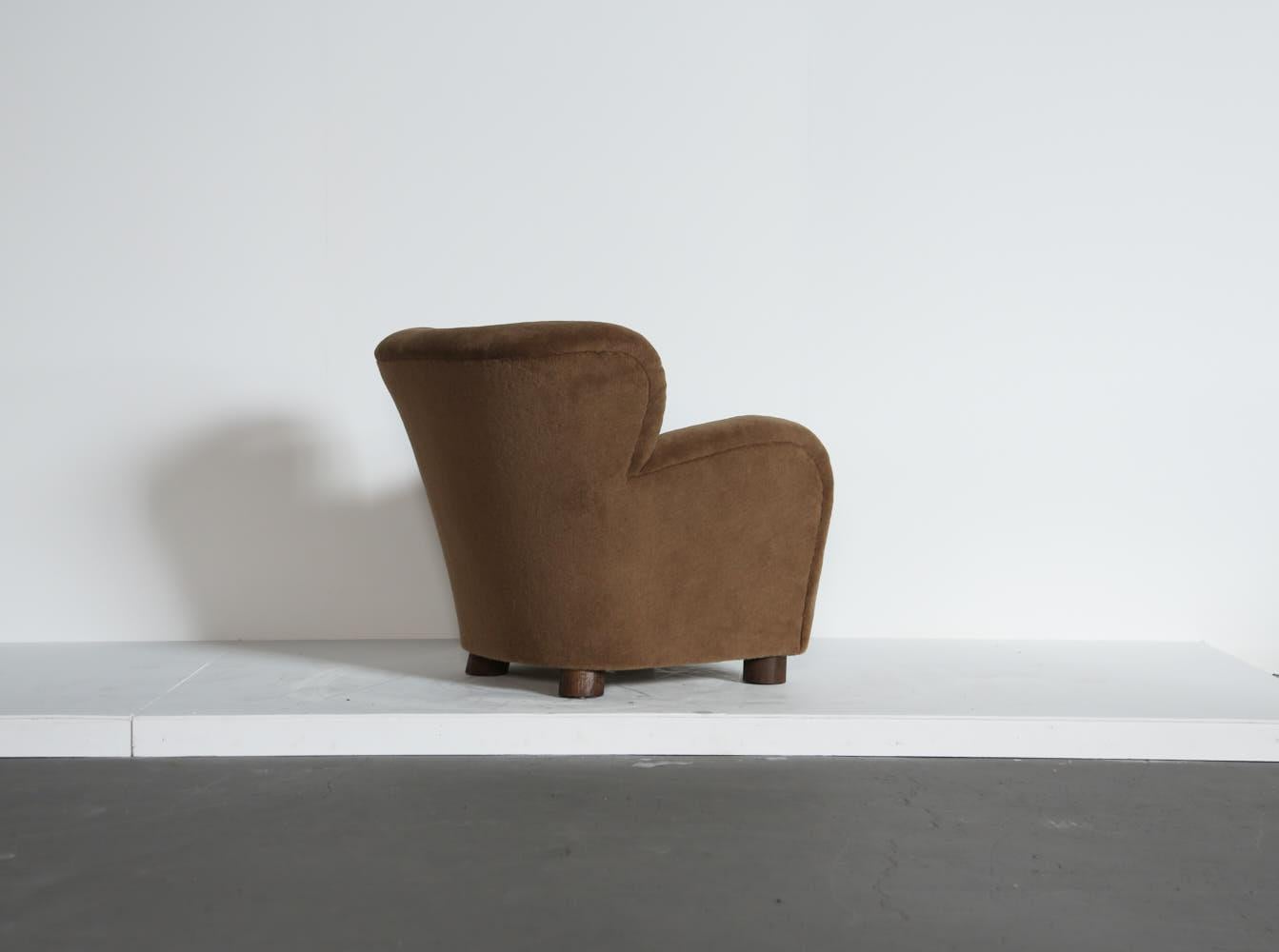 Paar Loungesessel / Sessel, gepolstert mit reinem Alpaka im Angebot 8