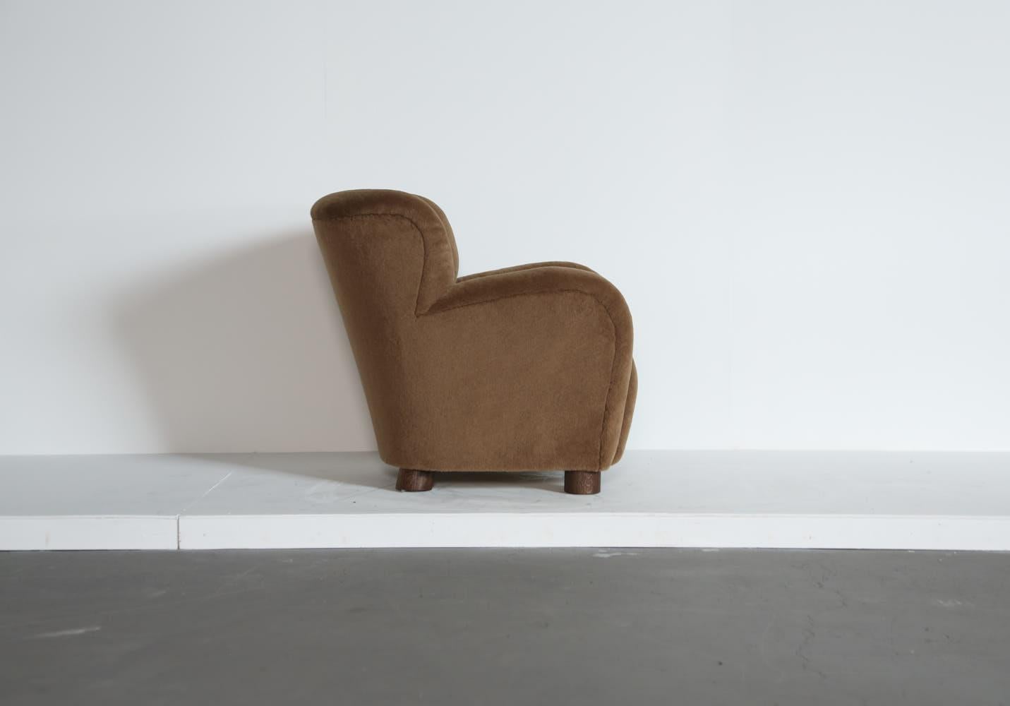 Paar Loungesessel / Sessel, gepolstert mit reinem Alpaka im Angebot 9