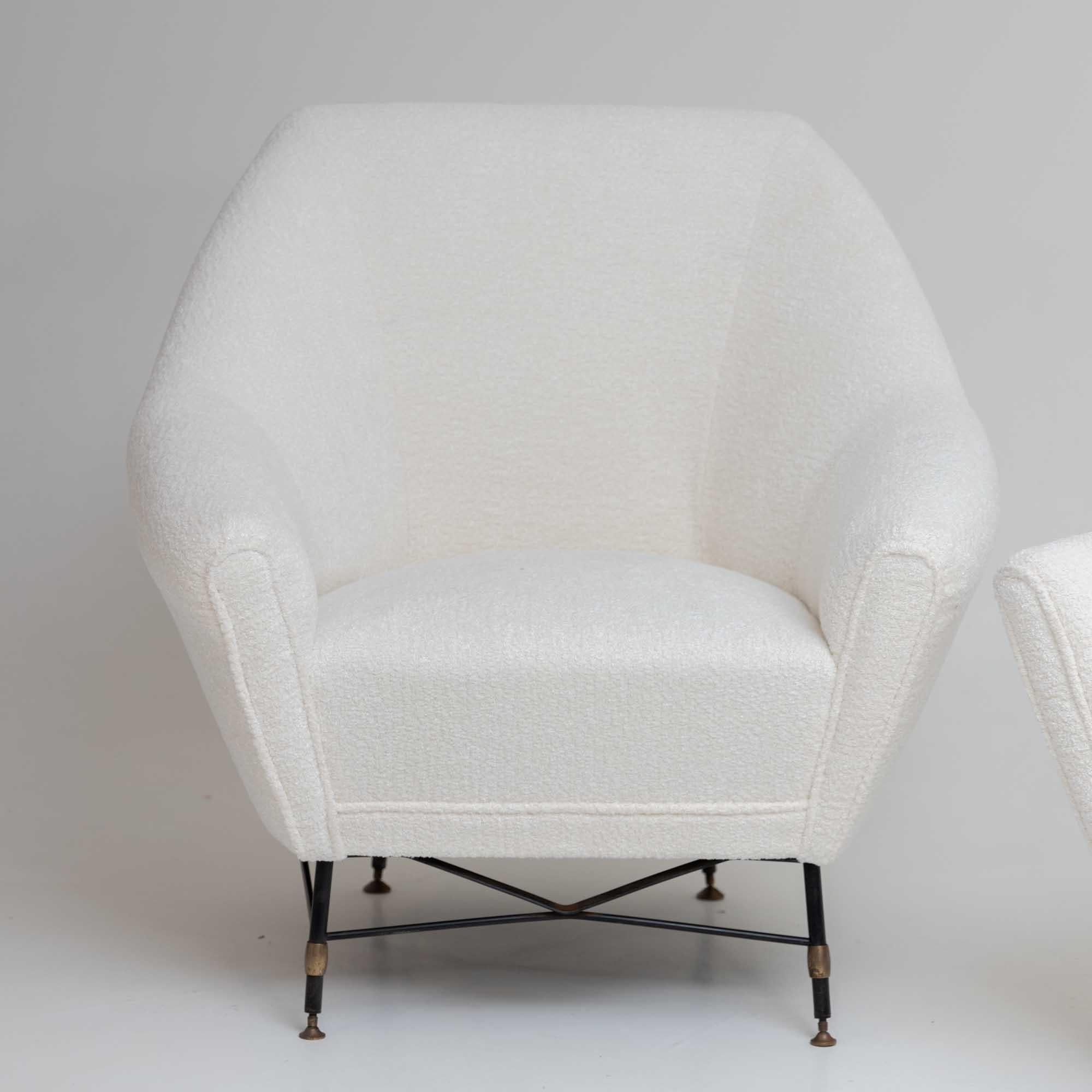 20ième siècle Paire de chaises longues attribuée à Andrea Bozzi, Italie, années 1940  en vente