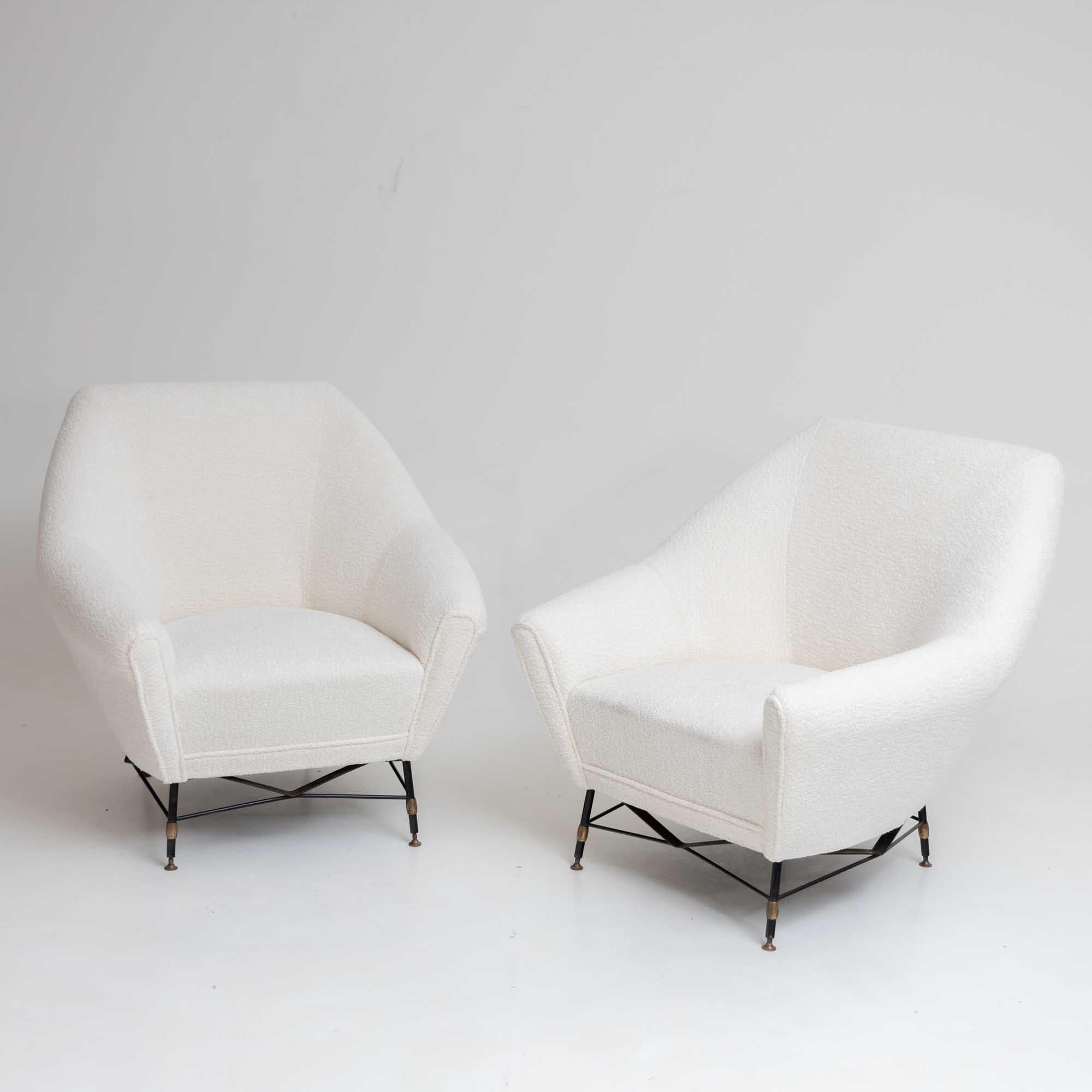 Paire de chaises longues attribuée à Andrea Bozzi, Italie, années 1940  en vente 1