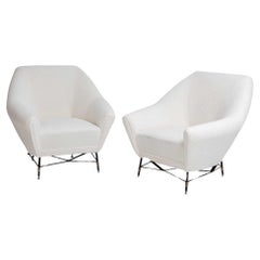Pair of Lounge Chairs, attr. to Augusto Bozzi, Italy 1940s