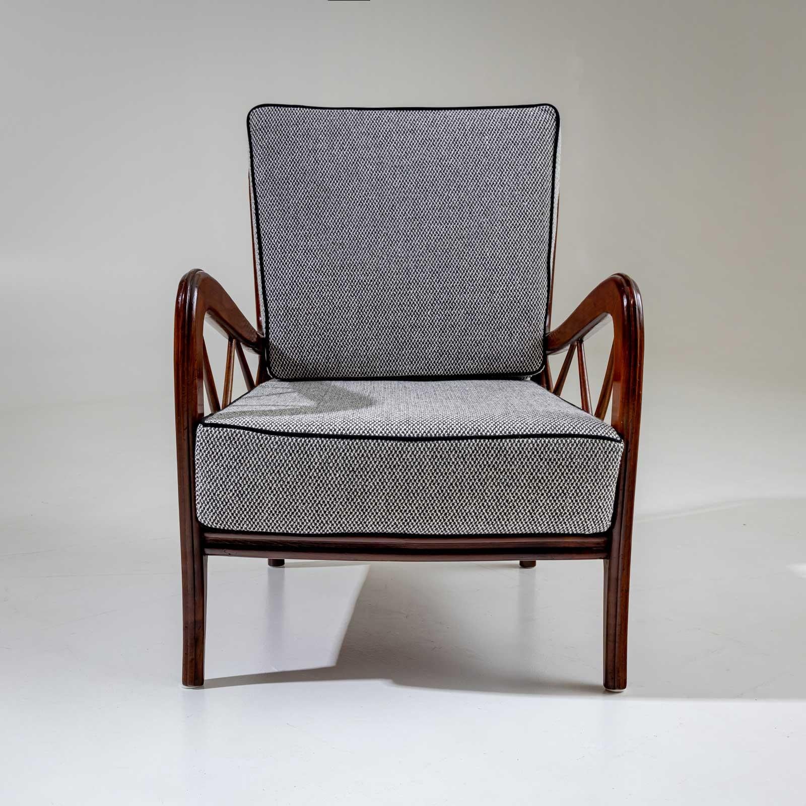 Pair of Lounge Chairs attr. to Paolo Buffa, Italy 1950s For Sale 3