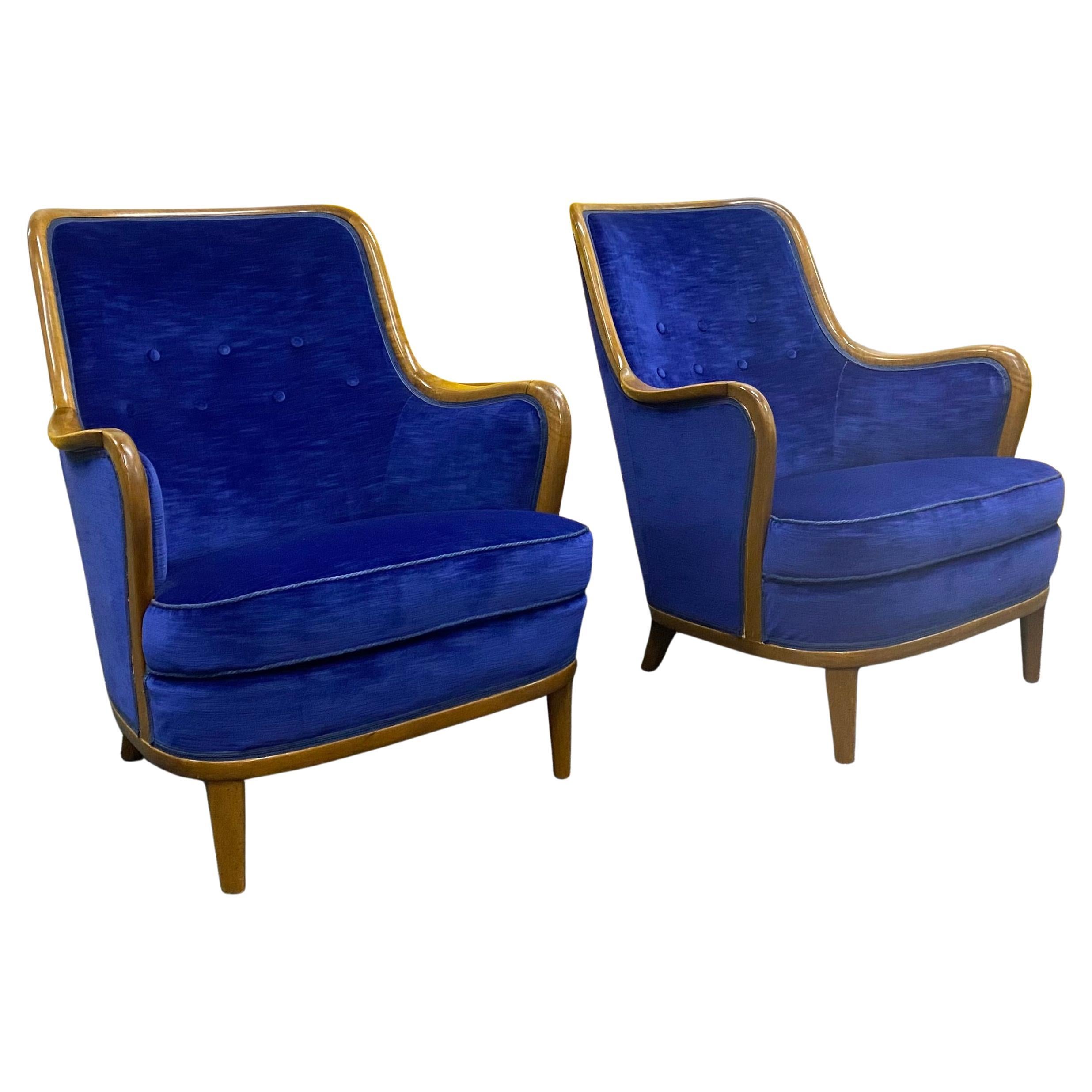 Pair of Lounge chairs attributed to Axel Larsson