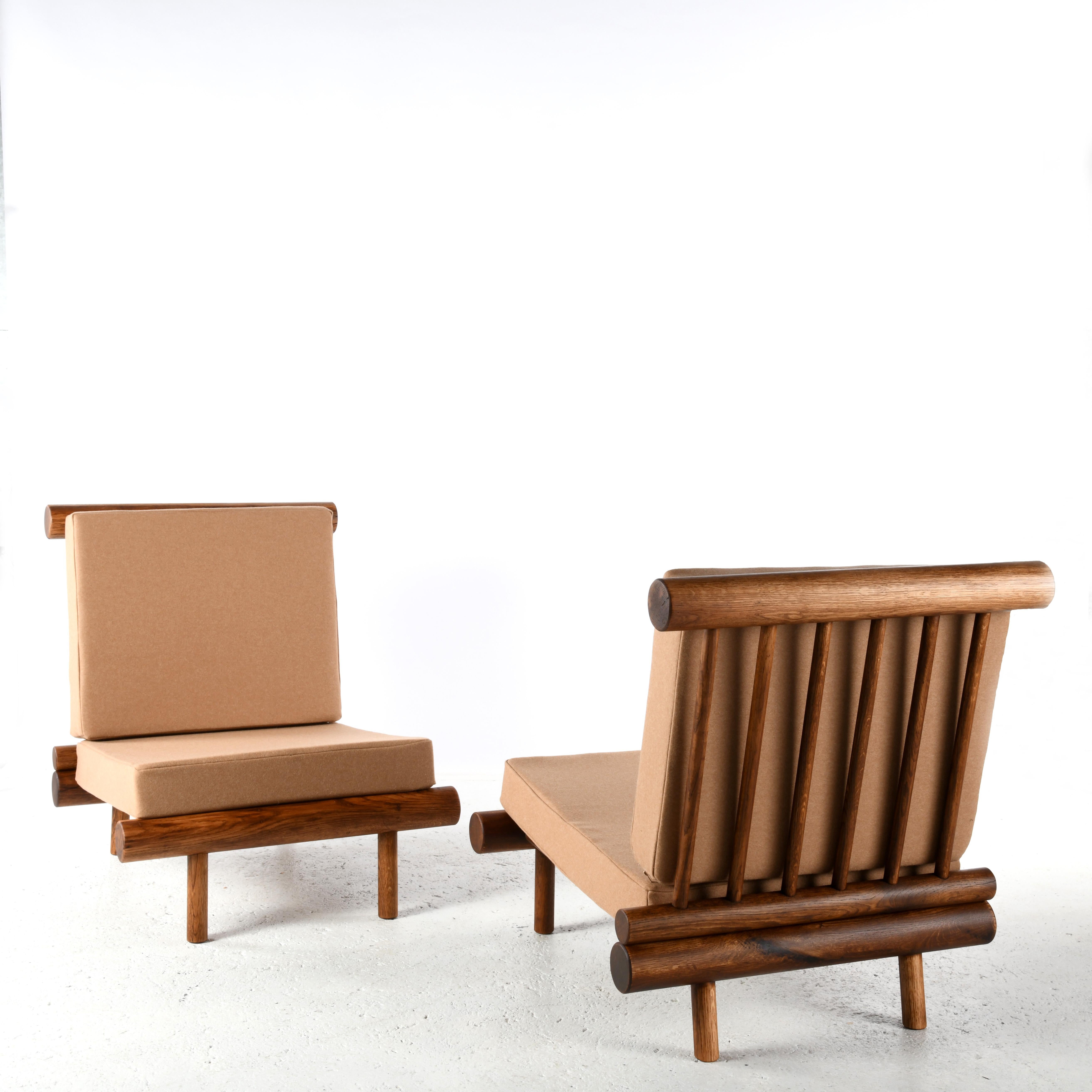 Pair of lounge chairs attributed to Charlotte Perriand, France in the 60s For Sale 13