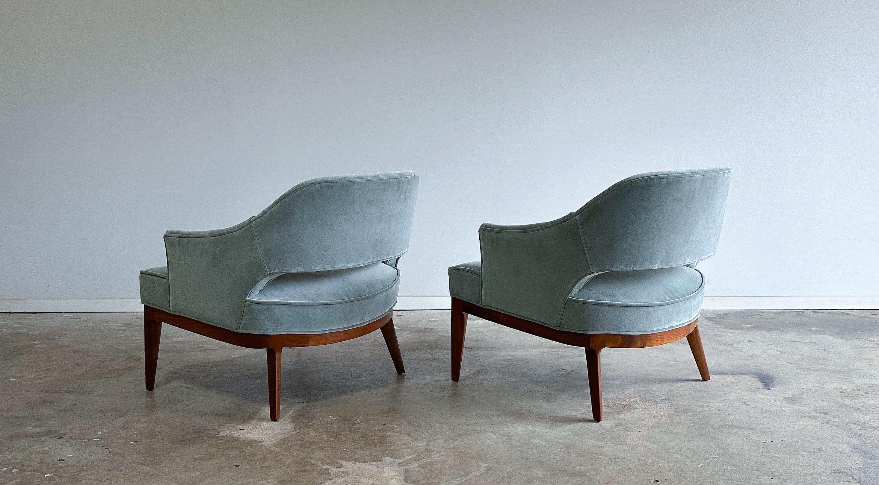 Pair of Lounge Chairs Attributed to Harvey Probber, Erwin Lambeth, 1960s In Good Condition For Sale In Round Rock, TX