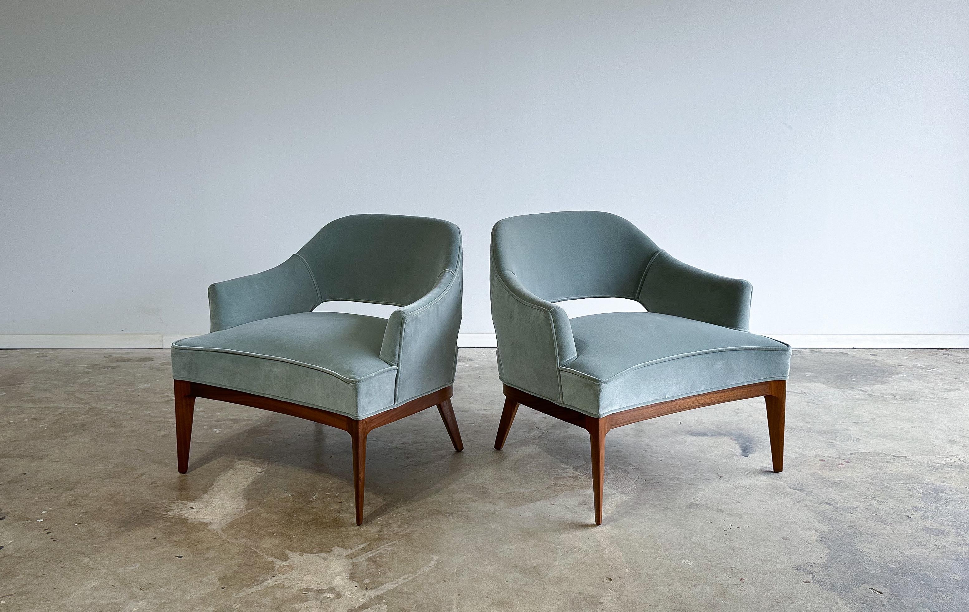 Pair of Lounge Chairs Attributed to Harvey Probber, Erwin Lambeth, 1960s For Sale 1