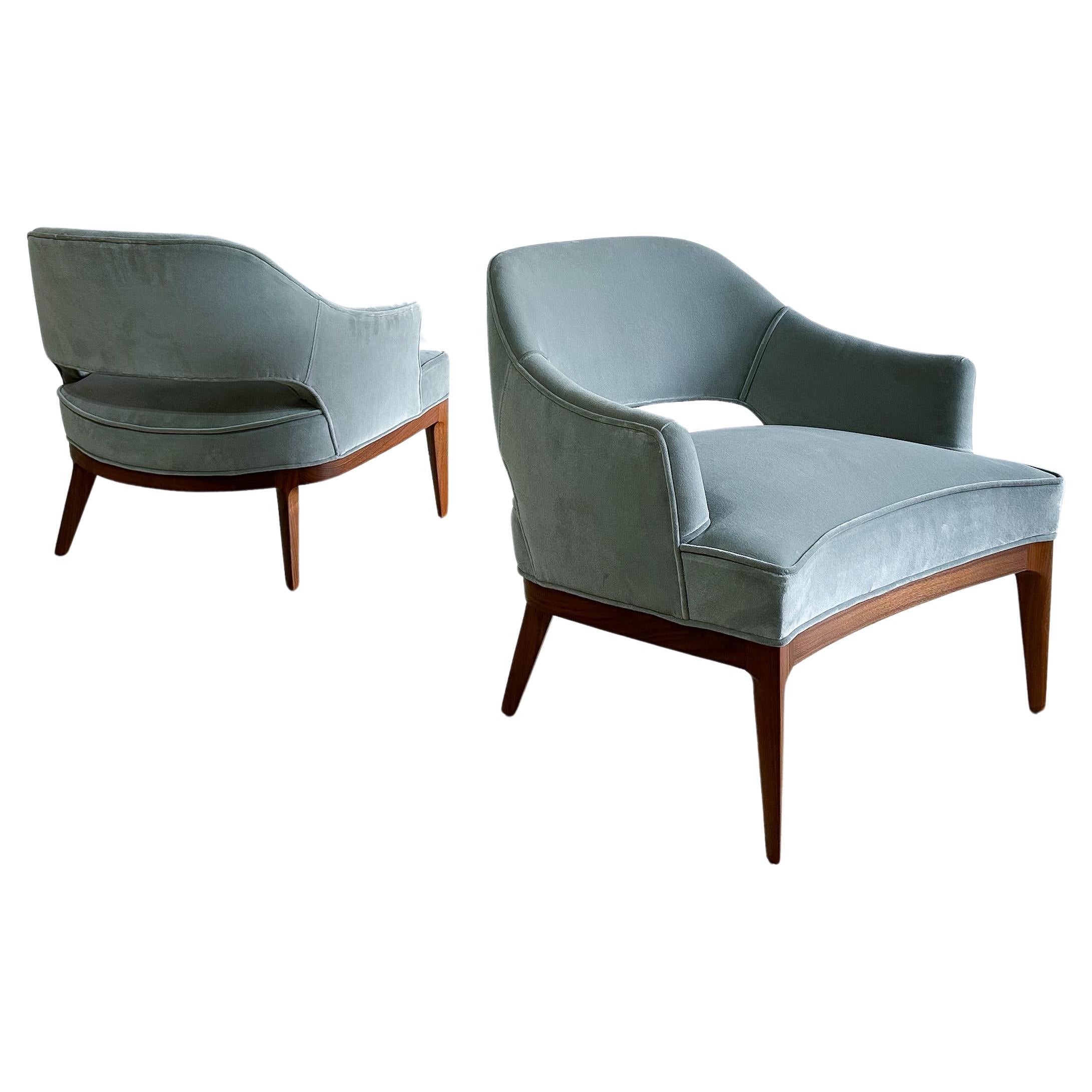 Pair of Lounge Chairs Attributed to Harvey Probber, Erwin Lambeth, 1960s For Sale