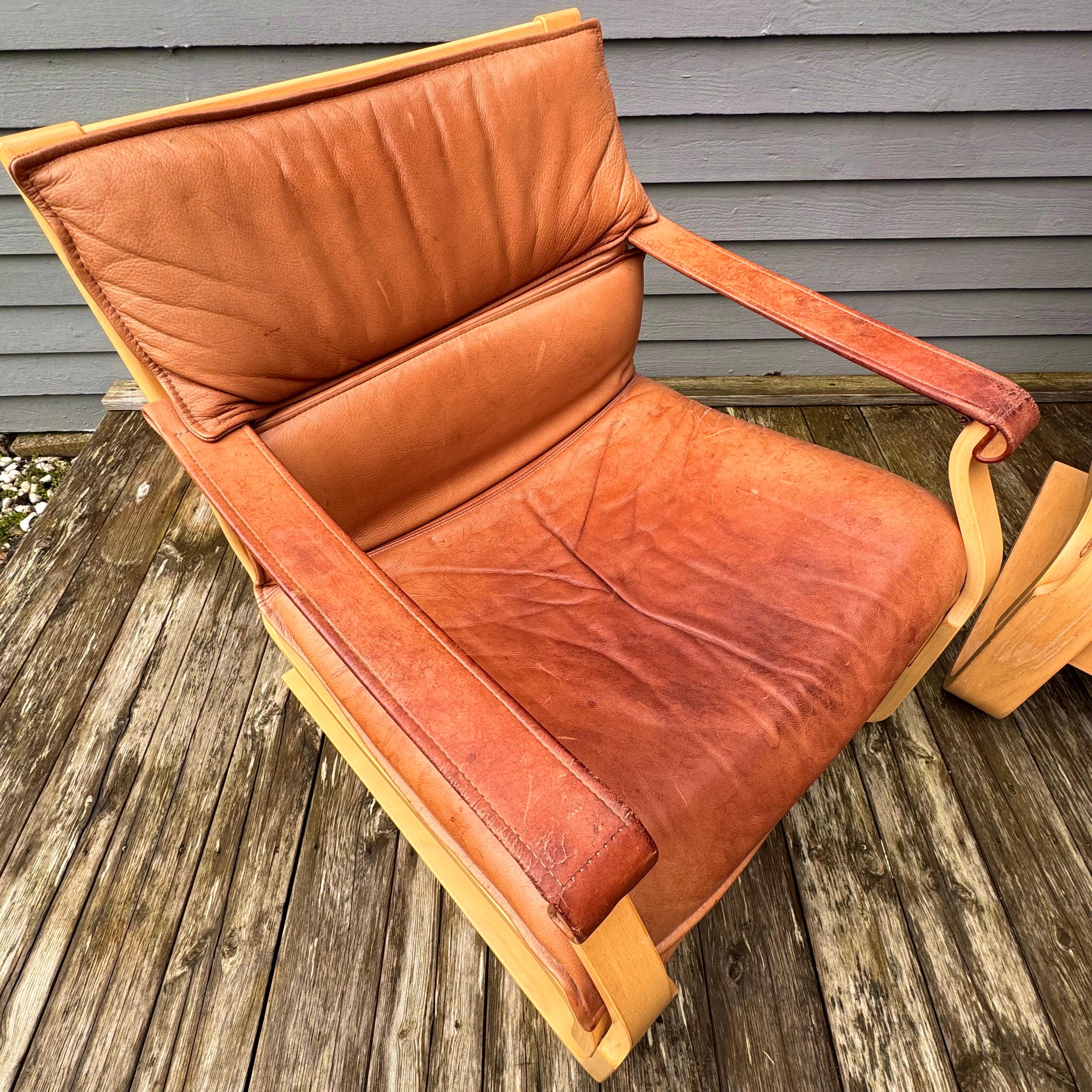 Pair of lounge chairs by Åke Fribytter for Nelo Kroken For Sale 2