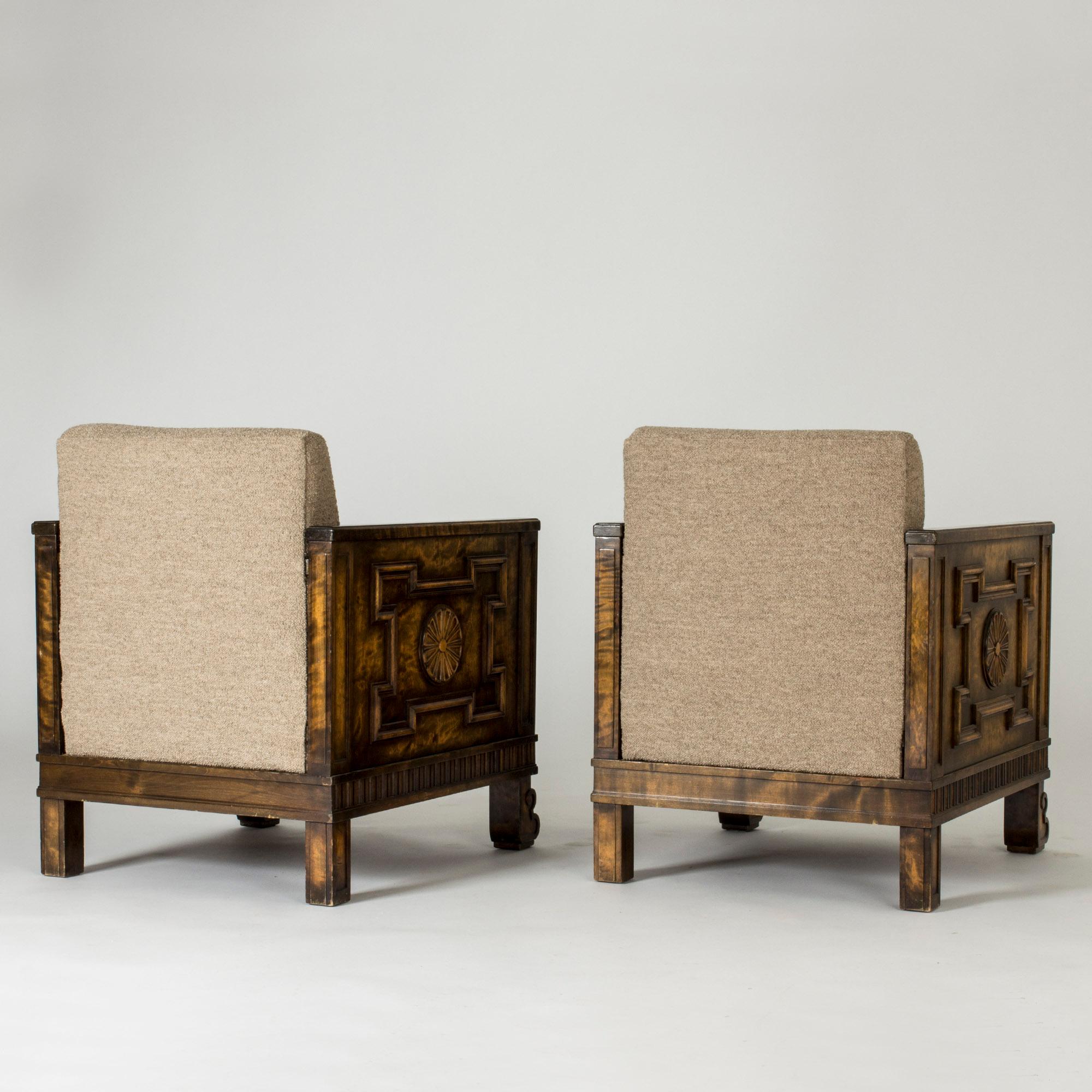Pair of Lounge Chairs by Axel Einar Hjorth, Bodafors, Sweden, 1926 For Sale 1