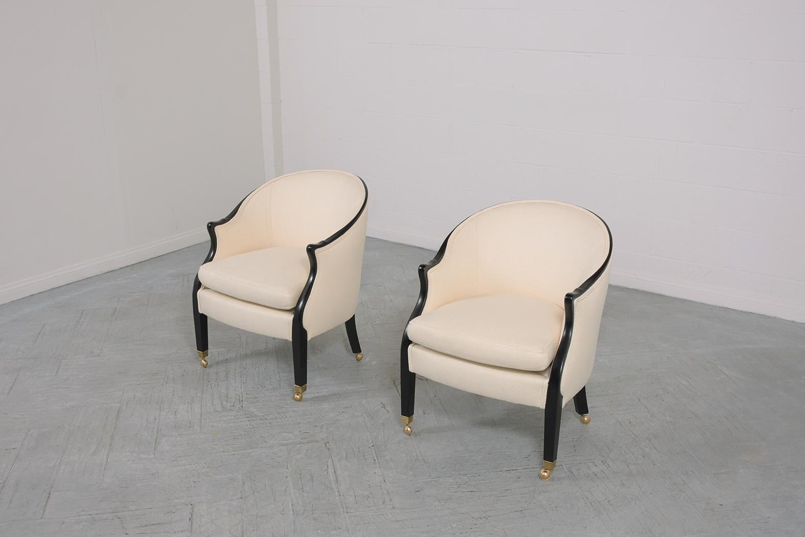 Mid-Century Modern Pair of Lounge Chairs by Baker