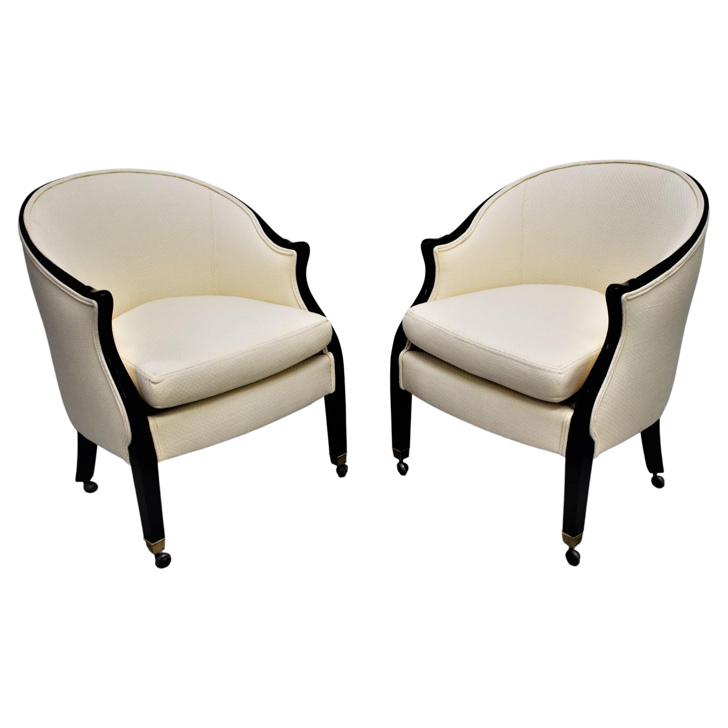 American Pair of Lounge Chairs by Baker