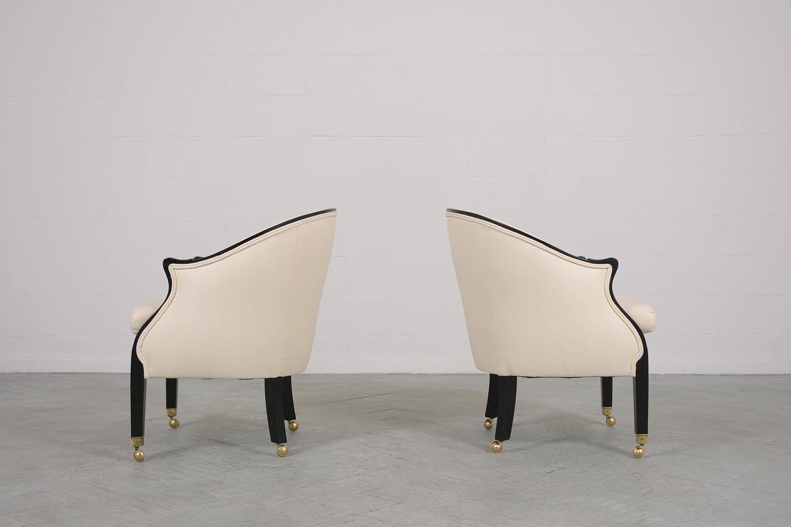 Stained Pair of Lounge Chairs by Baker