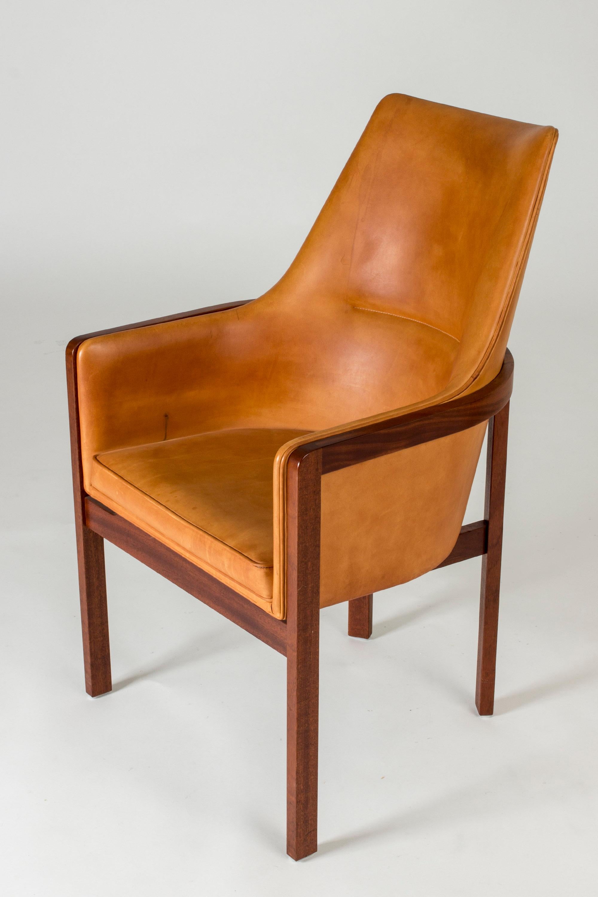 Mid-20th Century Pair of Lounge Chairs by Bernt Petersen, Denmark, 1960s For Sale