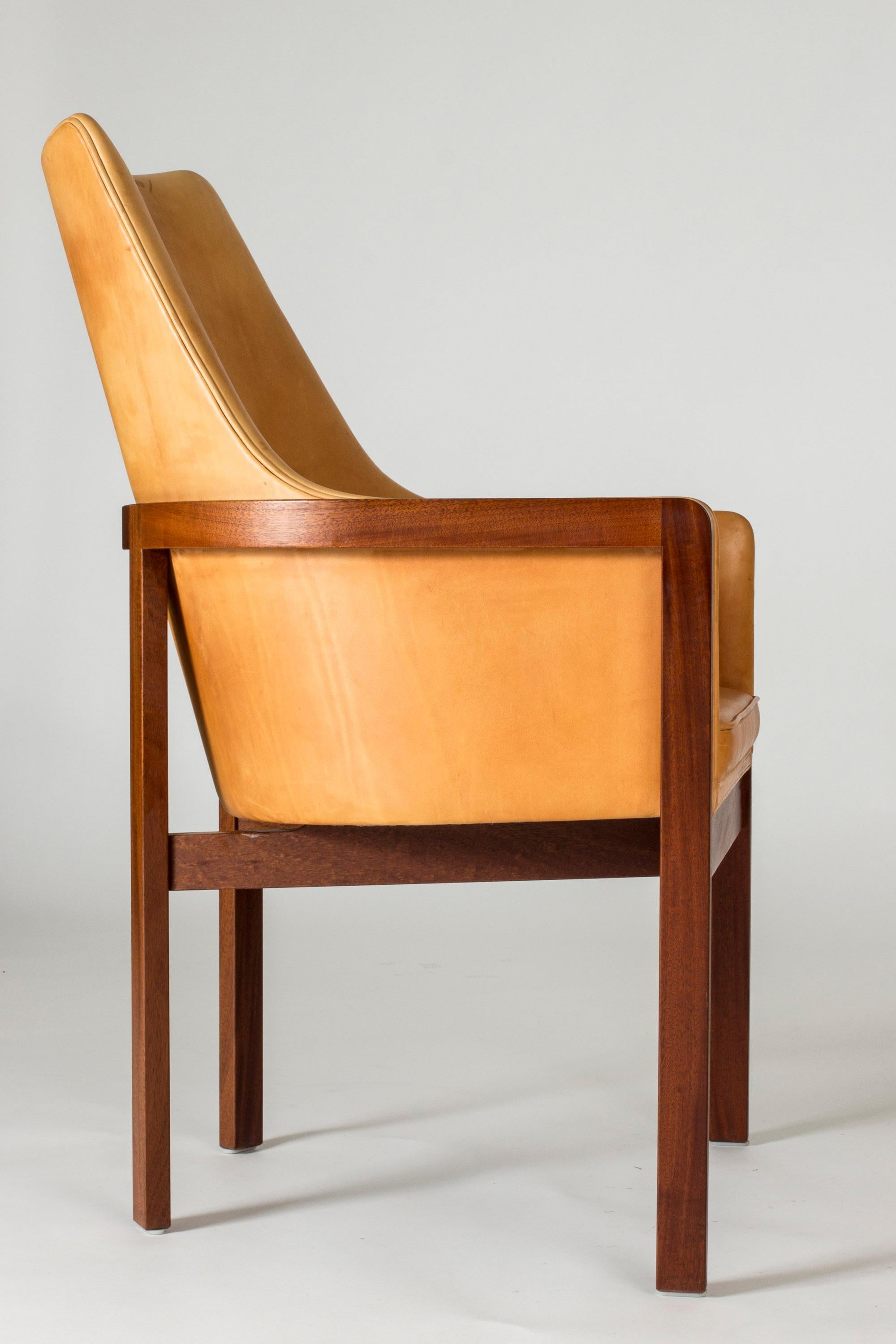 Wood Pair of Lounge Chairs by Bernt Petersen, Denmark, 1960s For Sale
