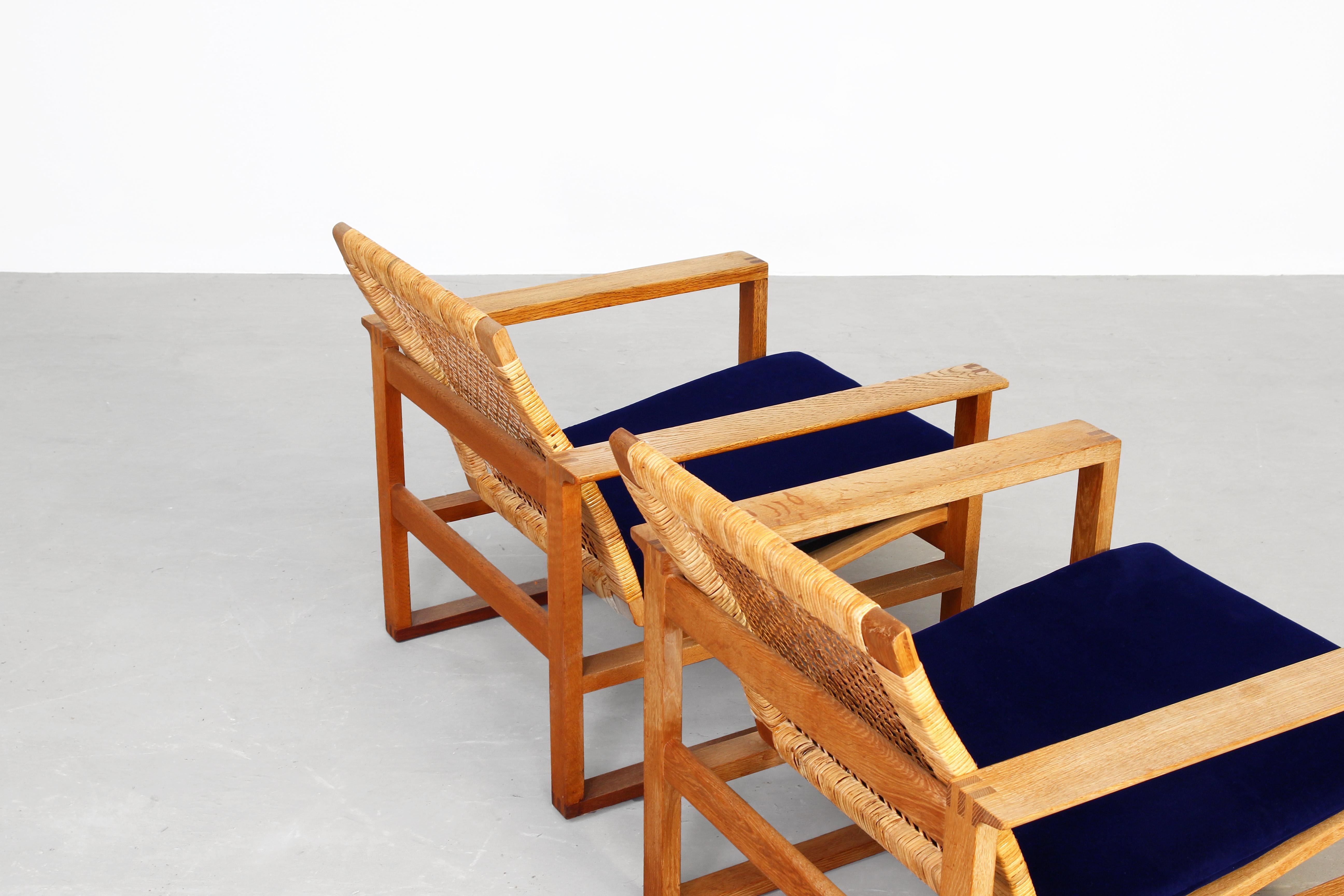 Pair of Lounge Chairs by Borge Mogensen for Fredericia In Good Condition In Berlin, DE