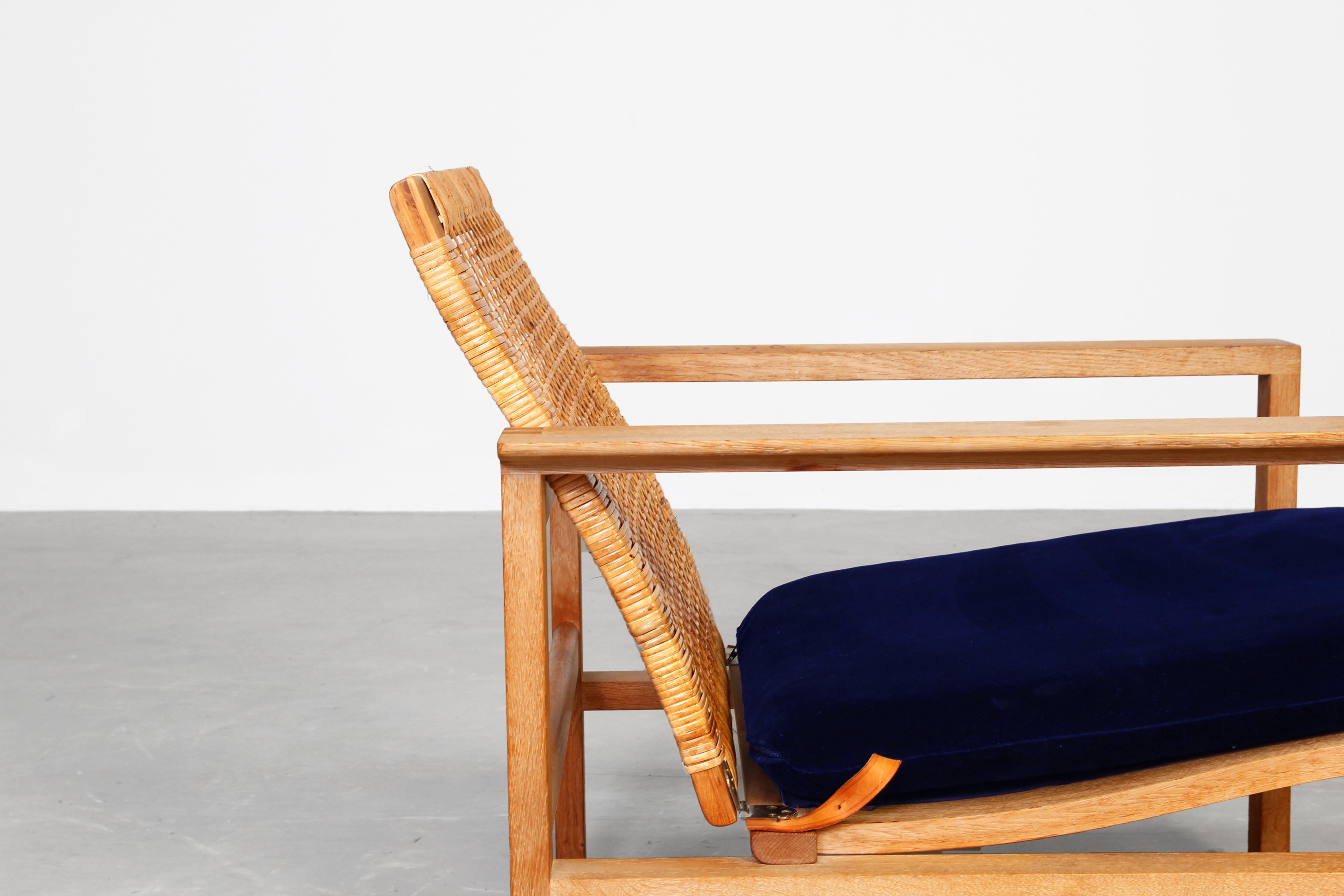Oak Pair of Lounge Chairs by Borge Mogensen for Fredericia