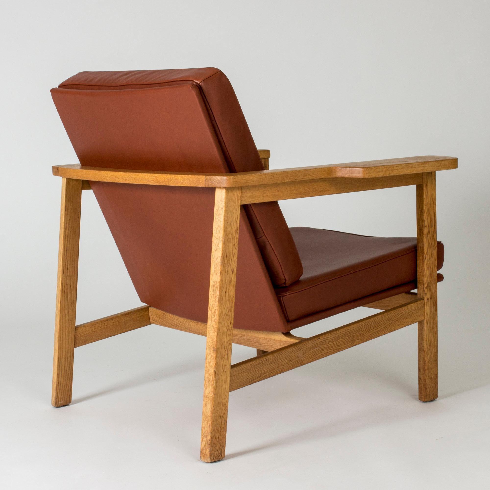 Mid-20th Century Pair of Lounge Chairs by Carl-Axel Acking for Nordiska Kompaniet, Sweden, 1950s For Sale