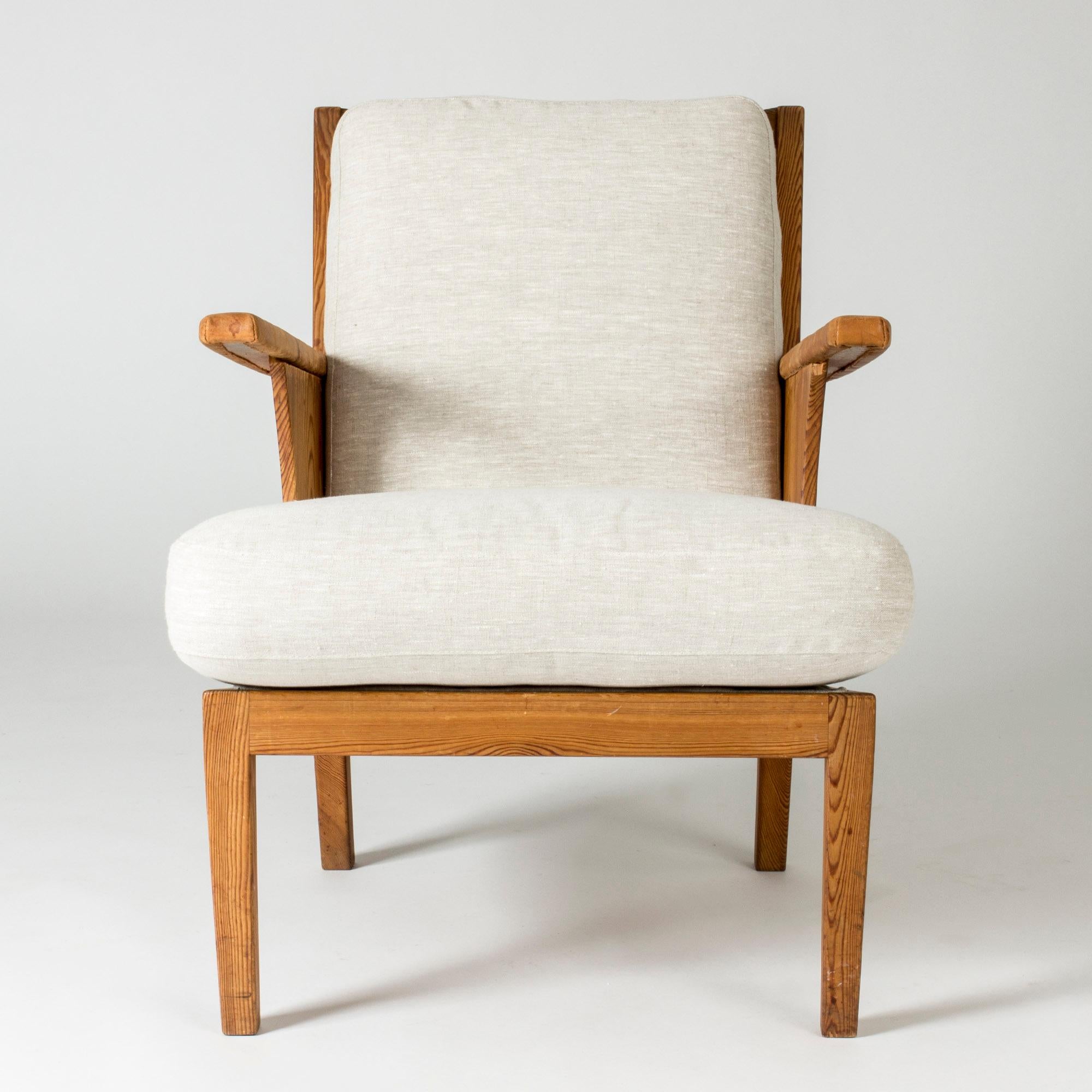 Pine Pair of Lounge Chairs by Carl Malmsten, Sweden, 1930s