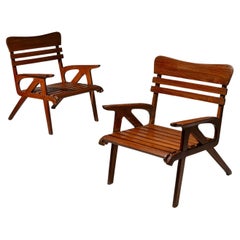 Pair of Lounge Chairs by Carlo Pagani, Italy, 1950s